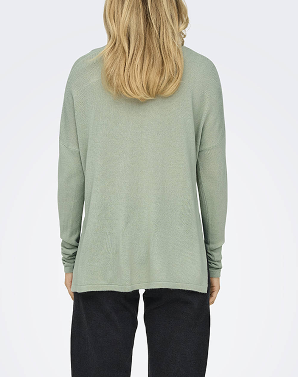 ONLY ΤΟΠ ONLAMALIA V-NECK 15219642-Aqua Gray LightSeaGreen φωτογραφία