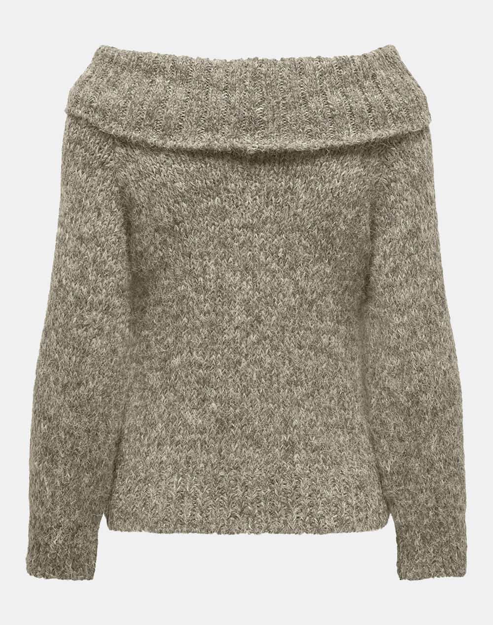 ONLY ONLMARIE LS OFF SHOULDER KNT 15332247-Weathered Teak Biege φωτογραφία