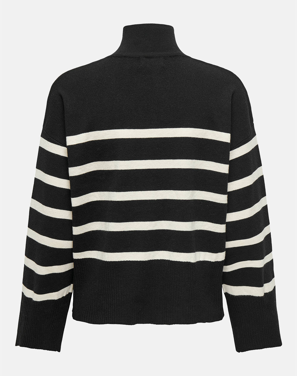 ONLY ONLVALLEY LS HIGHNECK ZIP CARDIGAN KNT 15331308-BlackBIRCH Mixed φωτογραφία