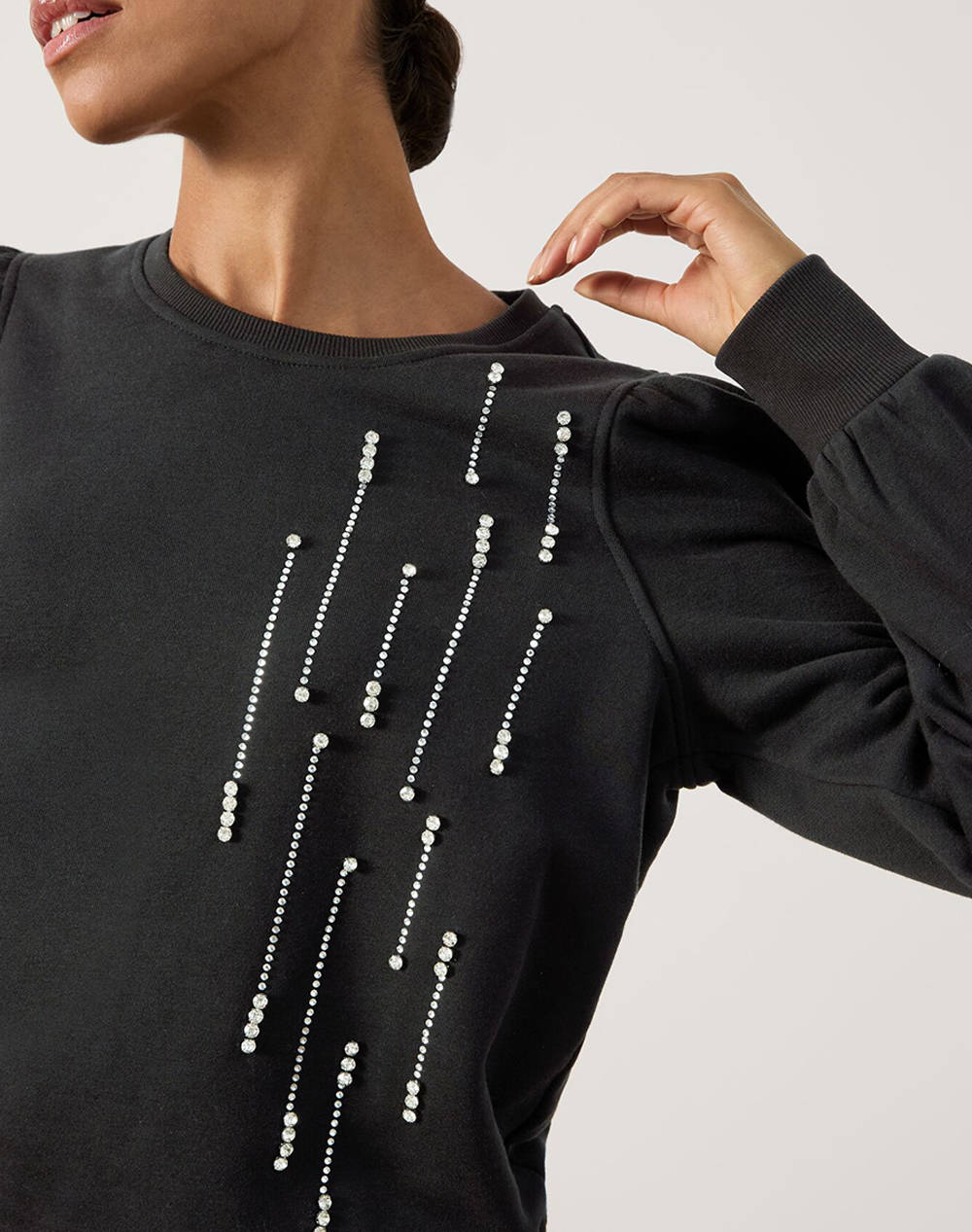 TAIFUN SWEATSHIRT 671428-16326-01102 Black φωτογραφία