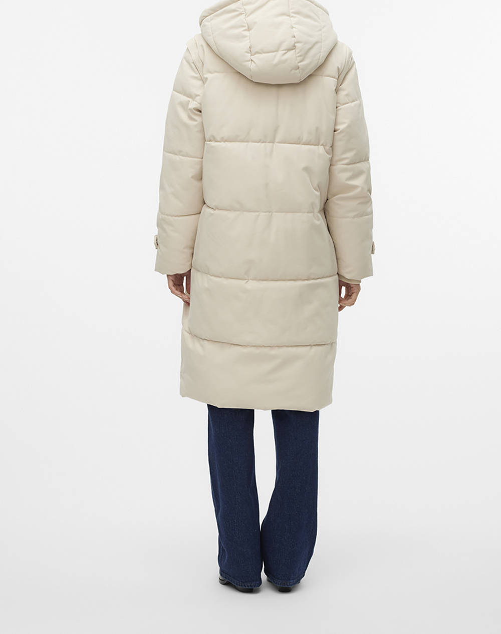 VERO MODA VMMARGARET LONG COAT GA 10299498-Oatmeal Ecru φωτογραφία