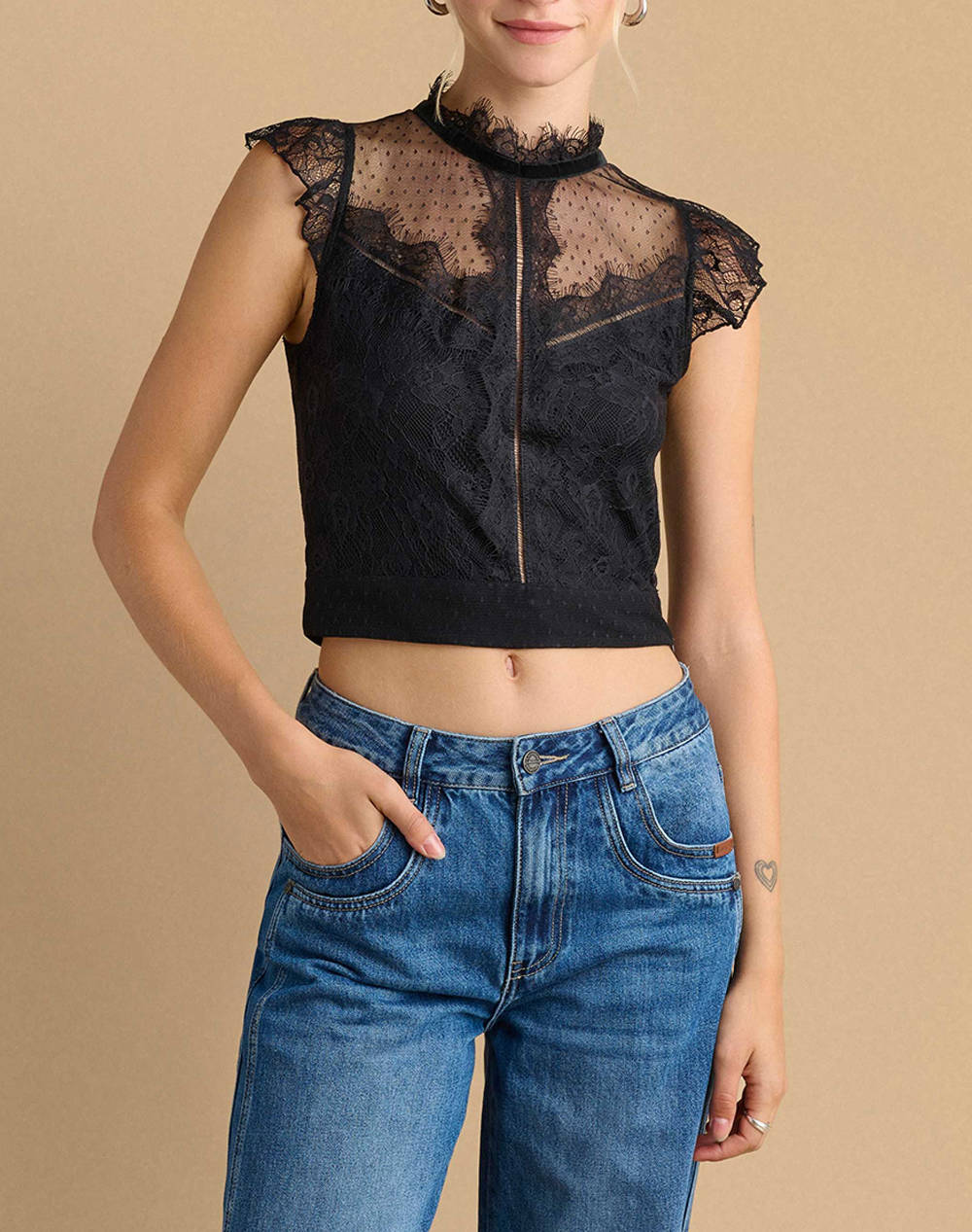 ATTRATTIVO ΤΟΠ 9918181-MAYRO Black