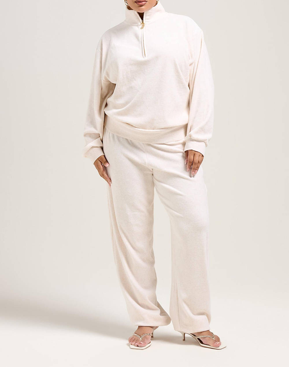 JUICY COUTURE DAVIDSON GOLD TRACKPANTS JCBBJ224813G-692 Ecru φωτογραφία