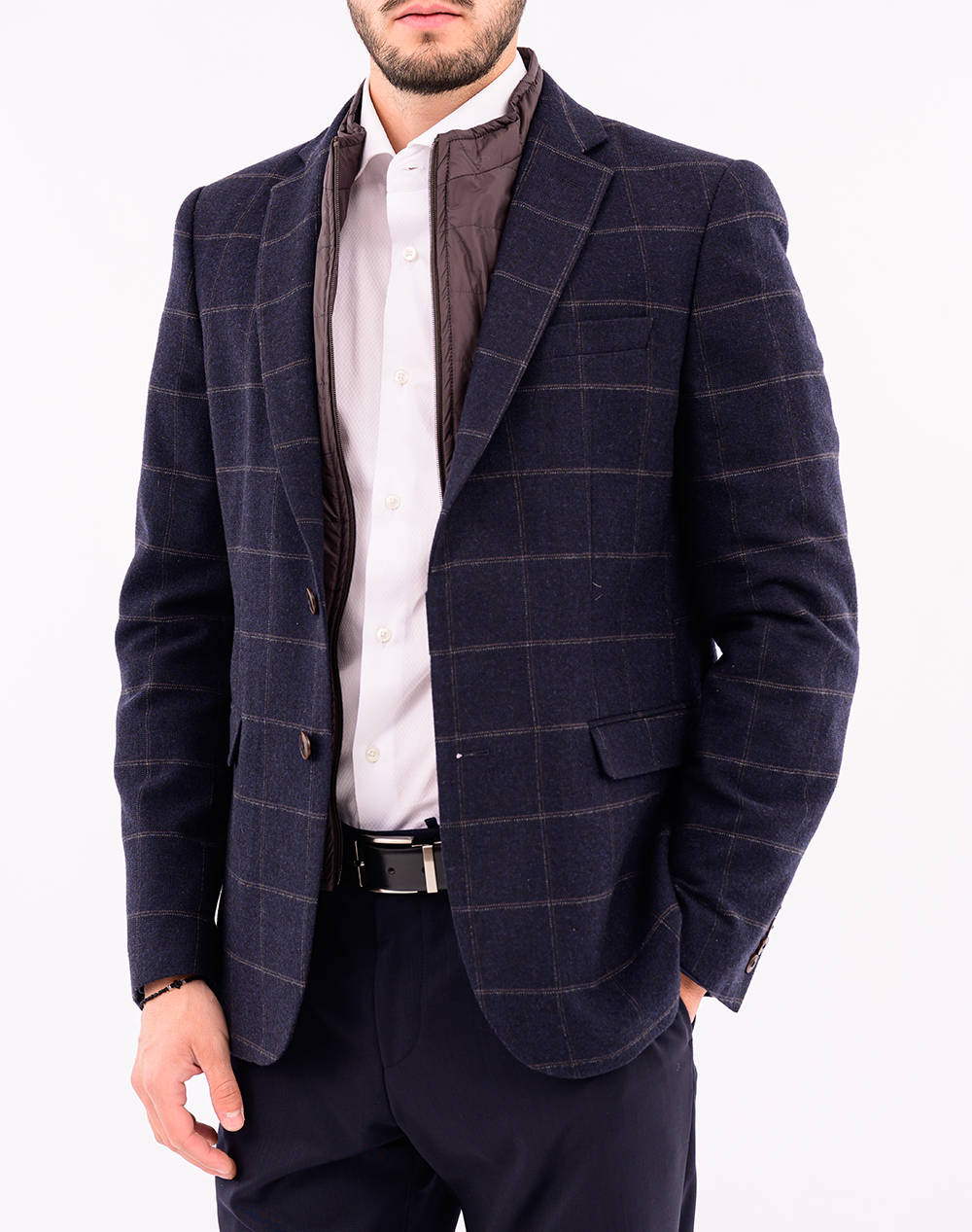DAVID HECTOR ΣΑΚΑΚΙ ΜΕ ΜΟΣΤΡΑ 08.34.GARDIN BLAZER-NAVY DarkBlue φωτογραφία