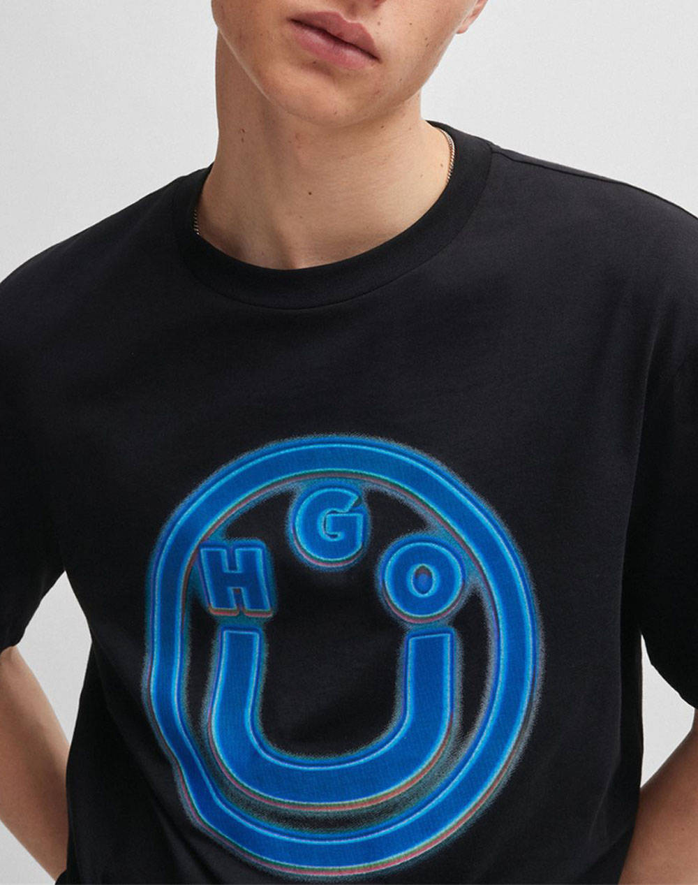 Hugo Nakoree 10256045 01 50519706-001 Black ανδρικά ρούχα μπλούζες T-Shirt Politikos Shop Πολιτικός