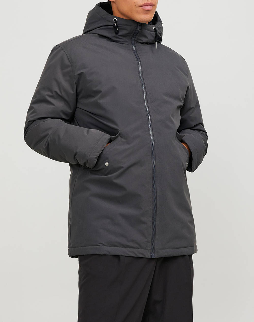 JACK&JONES JJLOOP PARKA JACKET 12236010-Asphalt DarkSlateGrey