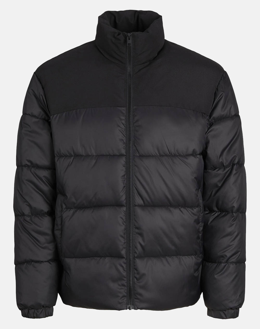 JACK&JONES JJMOON STAND COLLAR PUFFER 12256859-BLACK Black