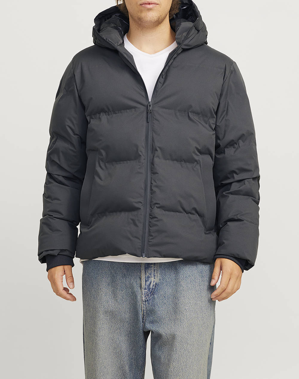 JACK&JONES JJPAYNE PUFFER JACKET 12256887-Asphalt DarkGray