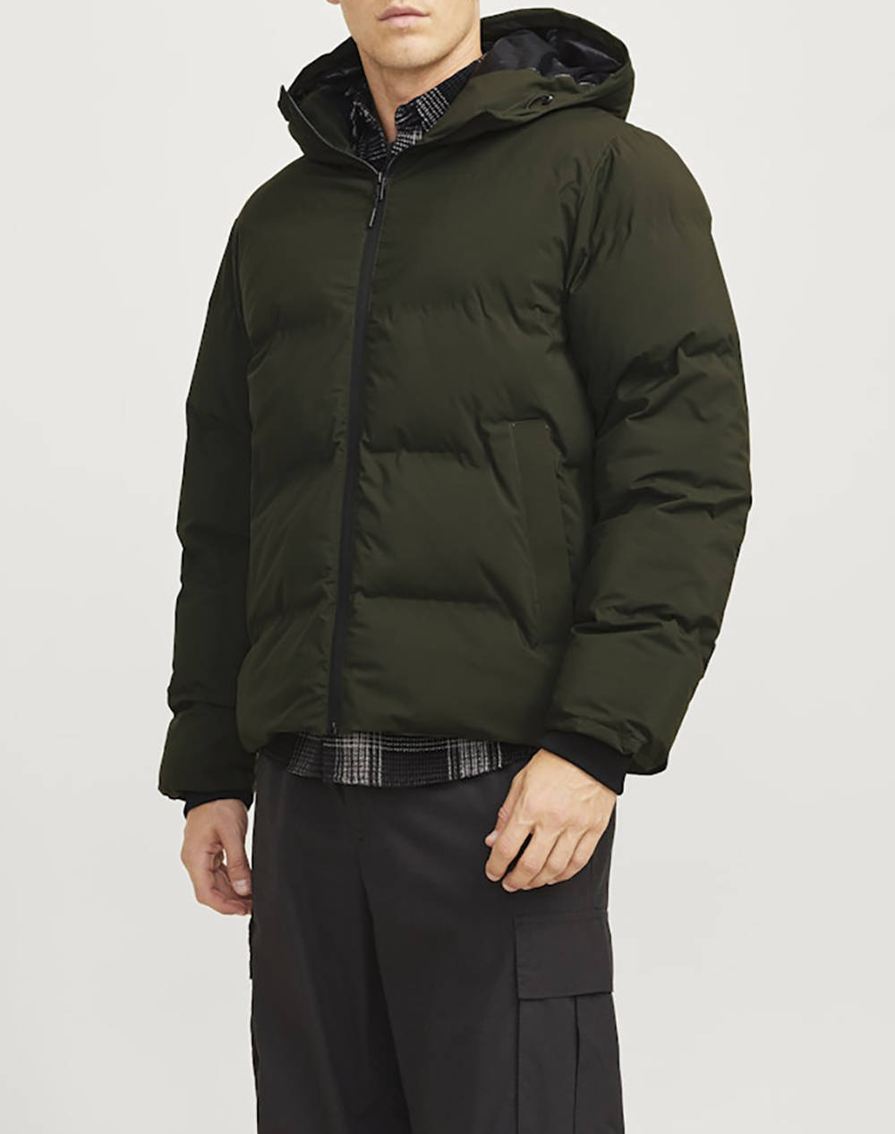 JACK&JONES JJPAYNE PUFFER JACKET 12256887-ROSIN DarkGreen