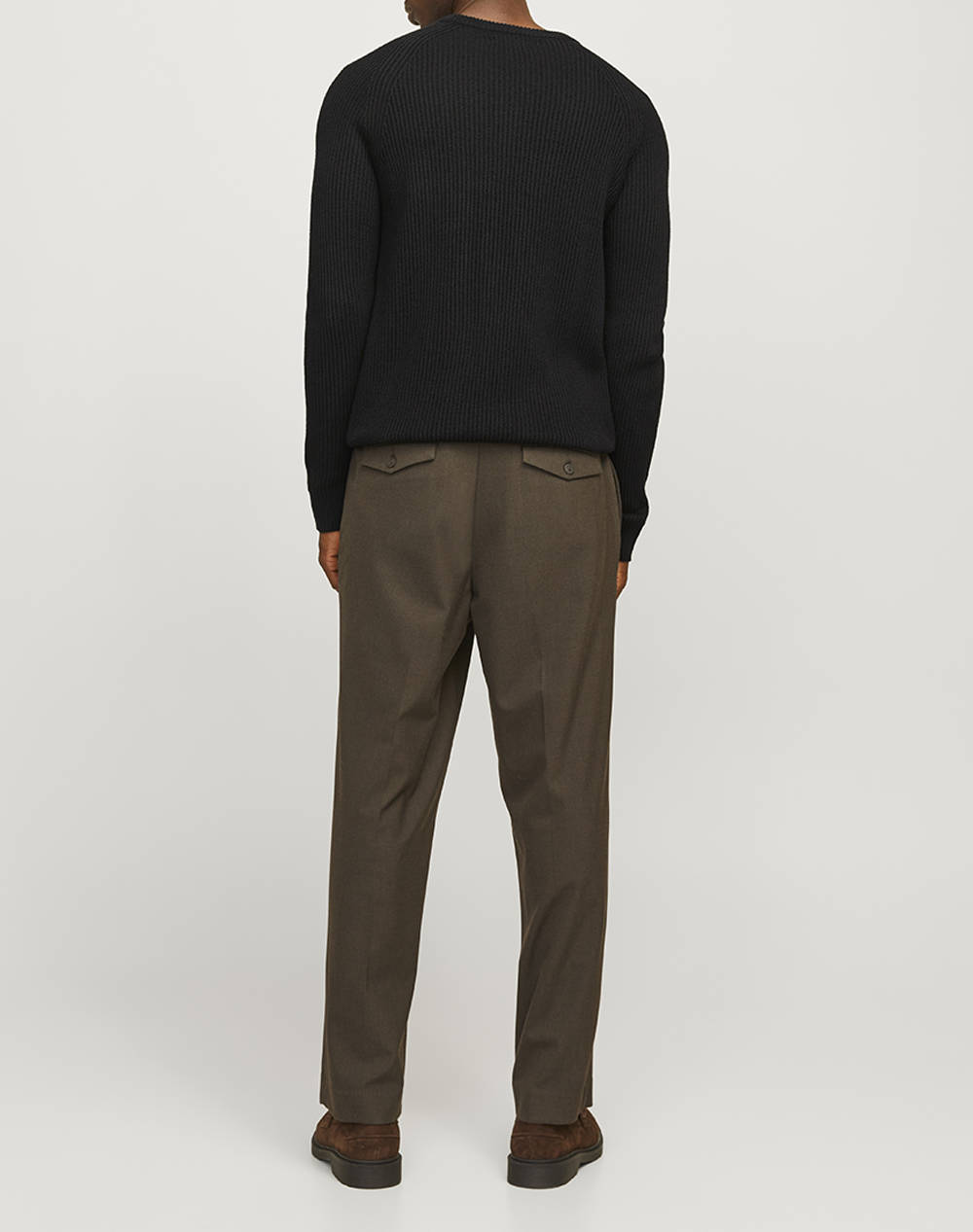 JACK&JONES JJPANNEL KNIT CREW NECK AW24 12258471-BLACK Black φωτογραφία