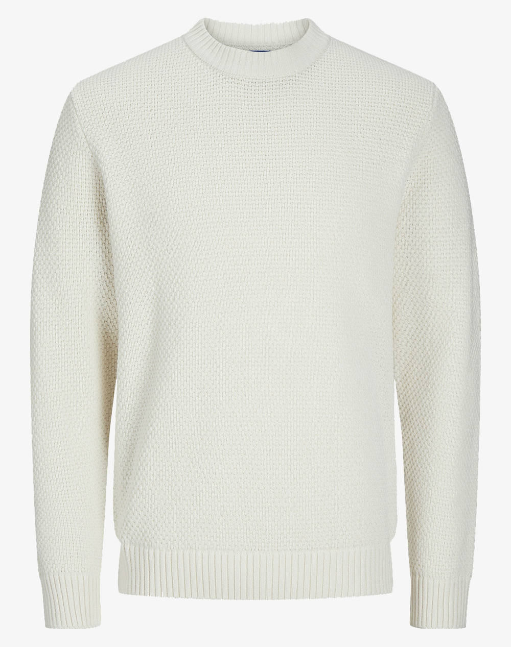 JACK&JONES JOREATON KNIT CREW NECK BF 12266391-Sea Salt Ecru