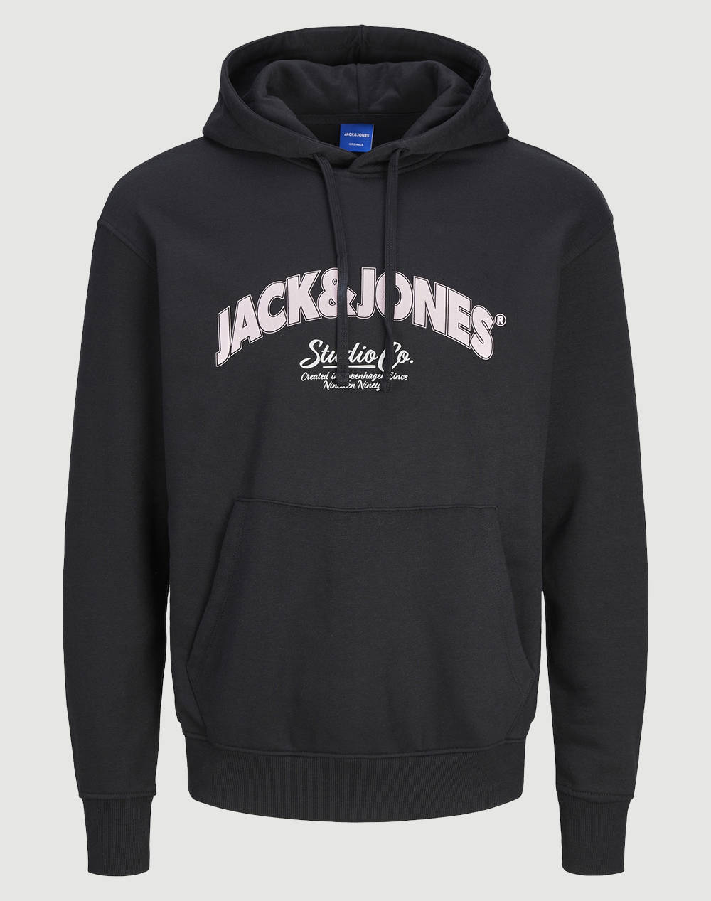 JACK&JONES JACK&JONES JORBRONX ARCH BIG SWEAT HOOD UB 12267584-BLACK Black