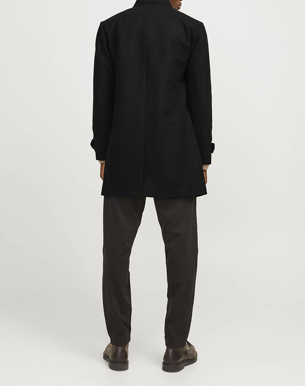 JACK&JONES JJEMELTON WOOL BLEND COAT SN 12258672-BLACK Black φωτογραφία