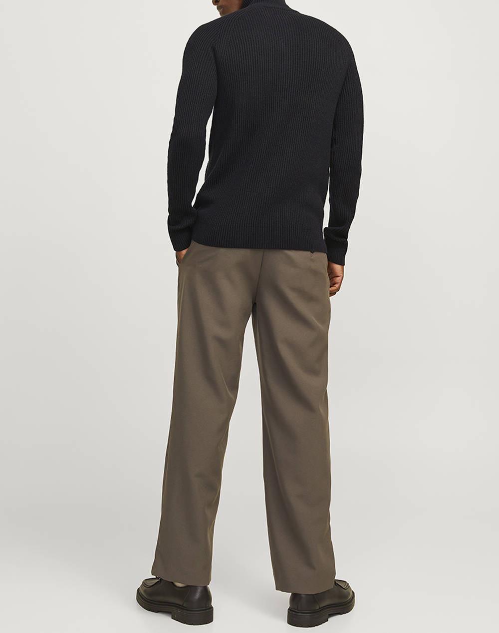 JACK&JONES JJPANNEL KNIT ZIP CARDIGAN AW24 12258474-BLACK Black φωτογραφία