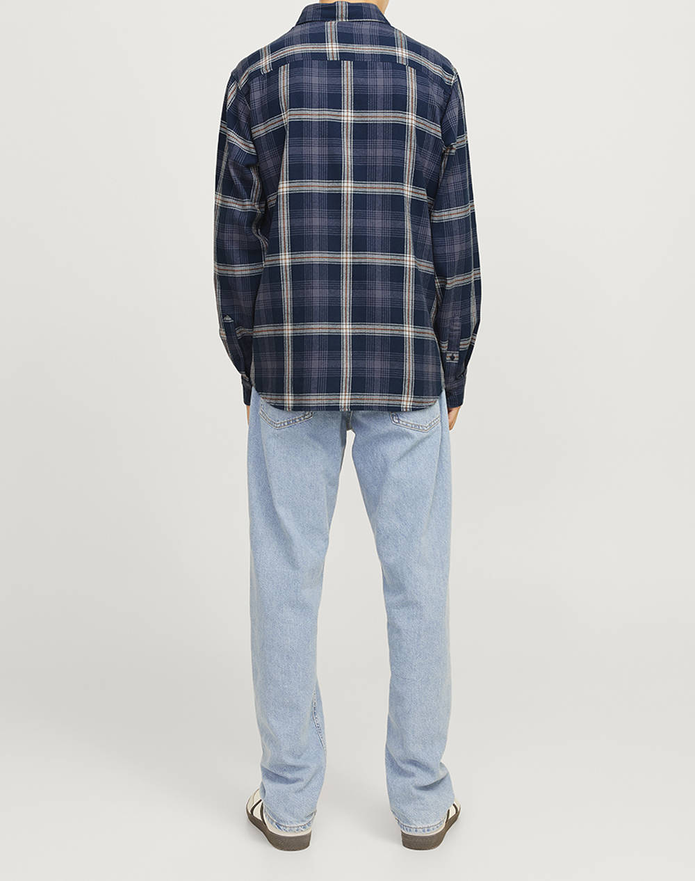 JJ REBEL JREBCHASE CHECK SHIRT LS 12266775-Sky Captain DarkBlue φωτογραφία