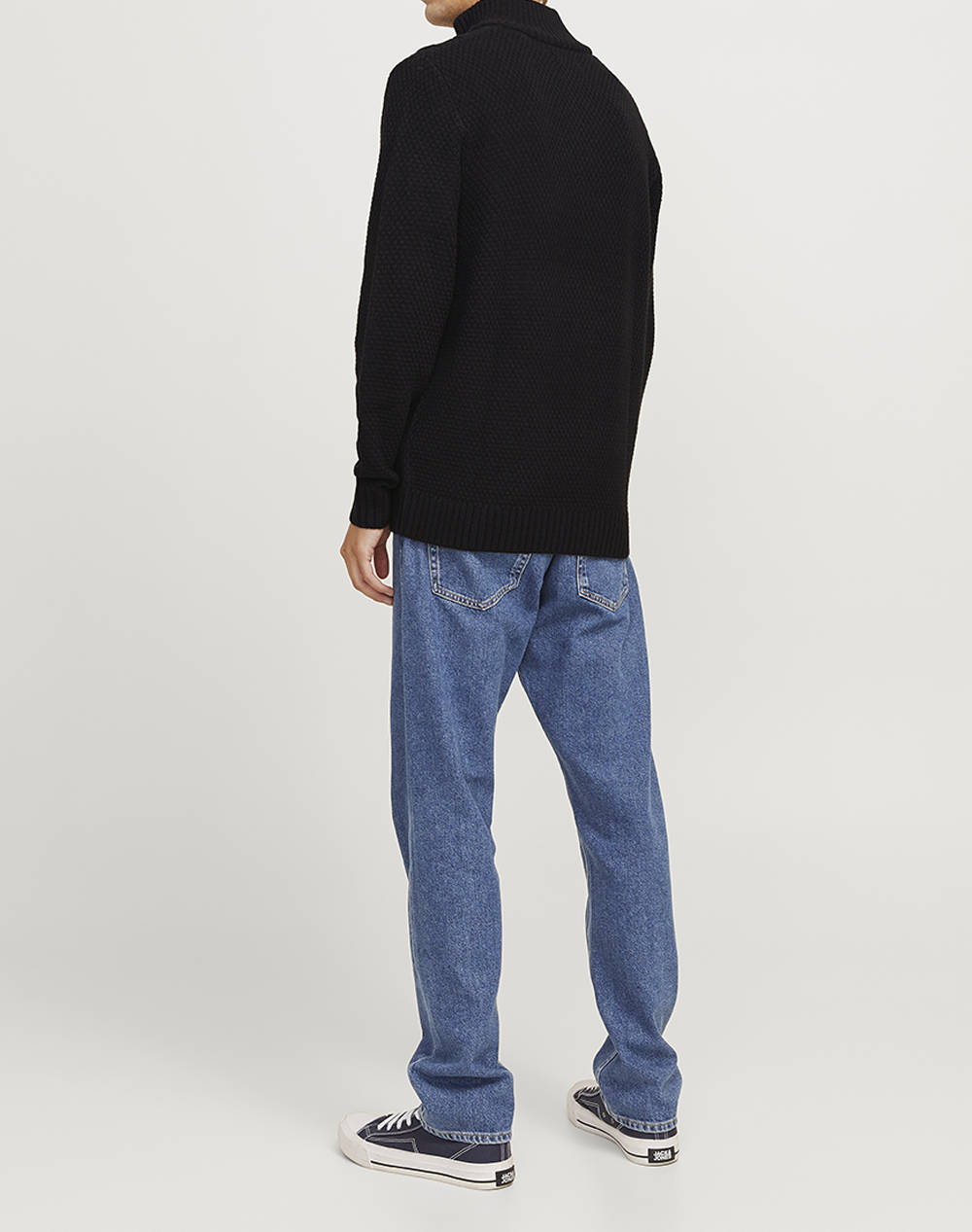 JJ REBEL JREBJOSH KNIT CARDIGAN 12267008-BLACK Black φωτογραφία