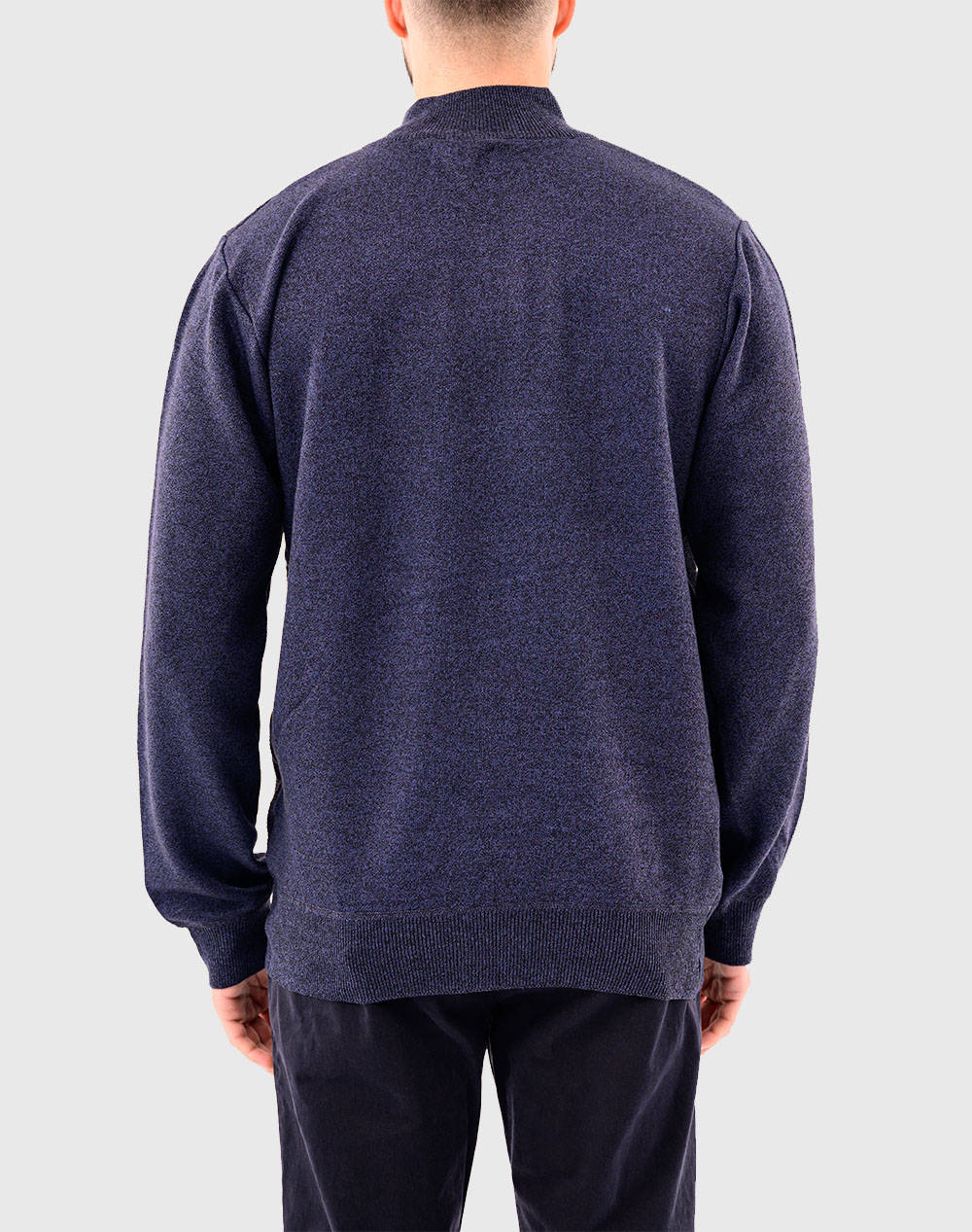 LEXTON ΠΛΕΚΤΟ HALF ZIP 17.34.ERIC HALF ZIP W"24-BLUE MELANGE DarkBlue φωτογραφία