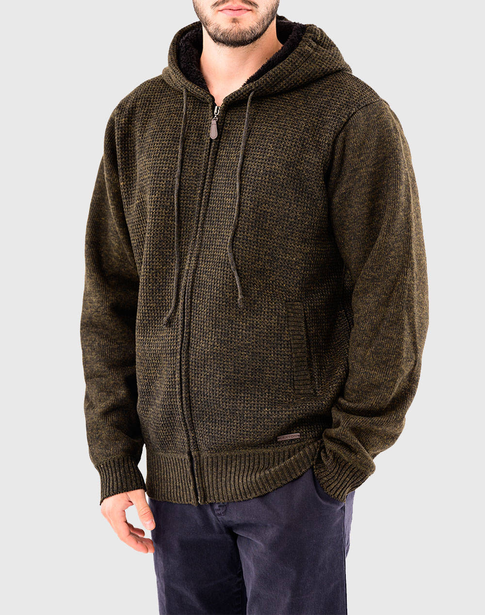 LEXTON ZAKETA ΜΕ ΚΟΥΚΟΥΛΑ 19.34.WIND HOOD CARD-KHAKI MEL. Khaki