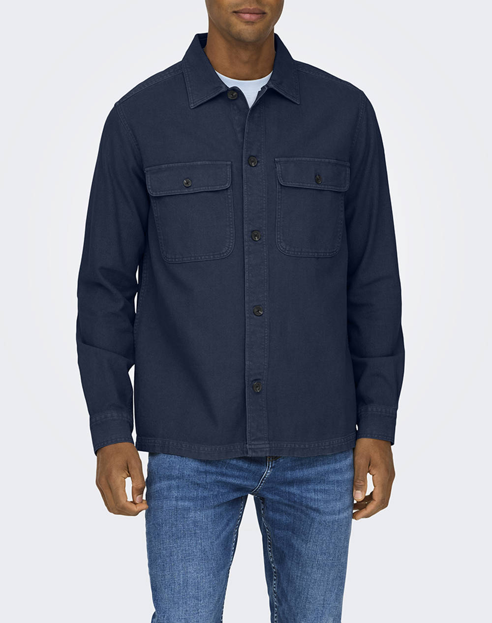 ONLY&SONS ONLY&SONS ONSOLIVER TWILL OVERDYE OVERSHIRT BF 22030124-Dress Blues DenimDarkBlue