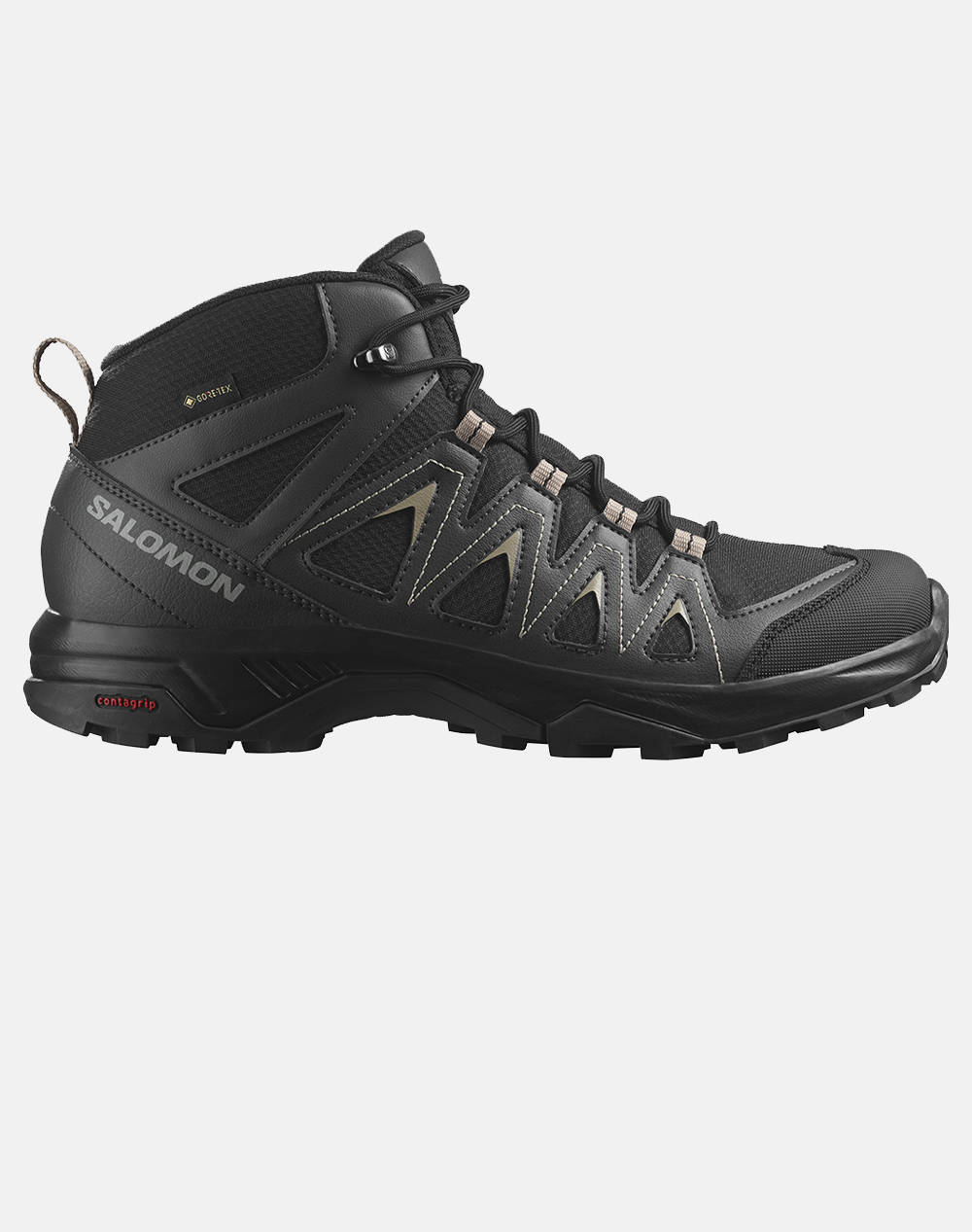 SALOMON HIKING & MULTIF - X-SERIES X BRAZE MID GTX BLACK / PHANTOM / VINTAGE KHAKI ΠΑΠΟΥΤΣΙ ΑΝΔΡΙΚΟ L47174800-UNIQUE Black