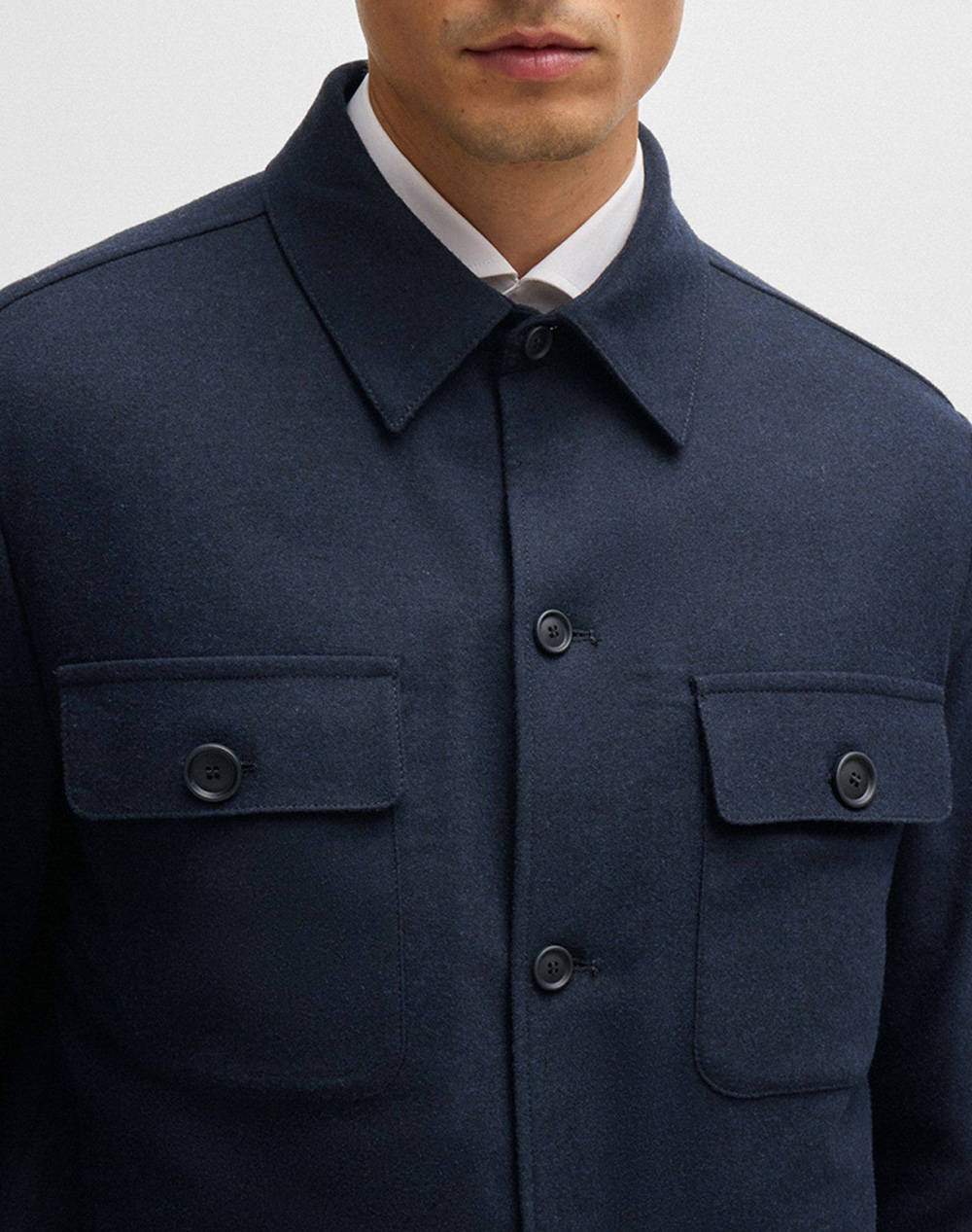 Boss P-Carper-Os-Inpad244 10244939 01 50527888-405 Darkblue ανδρικά ρούχα πουκάμισα Politikos Shop Πολιτικός