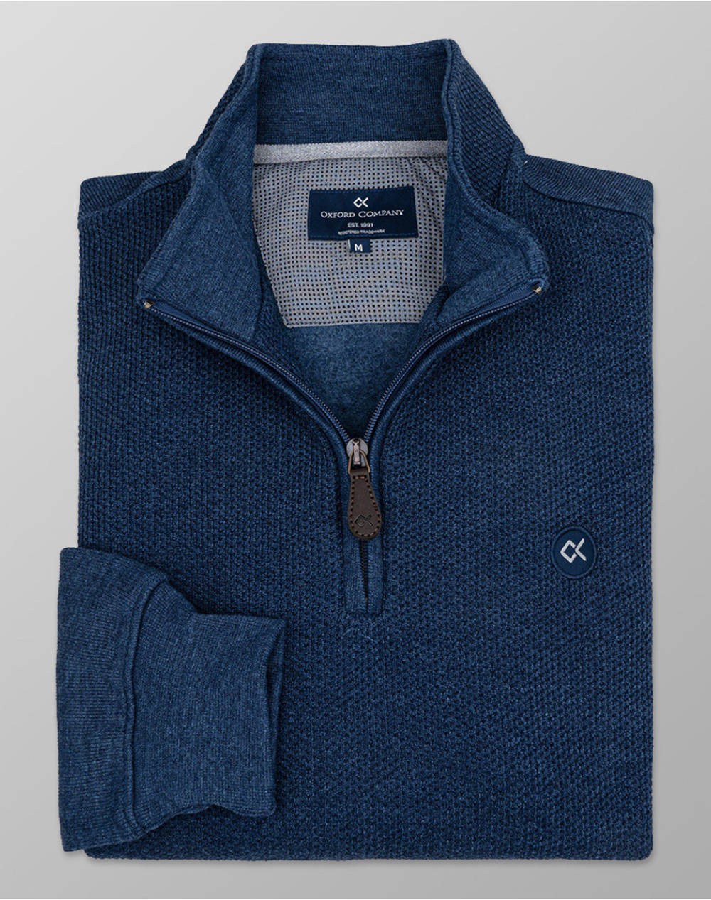 OXFORD COMPANY OXFORD COMPANY LOUPETO ZIP ΜΠΛΟΥΖΑ F211-HW60.02-02 Indigo