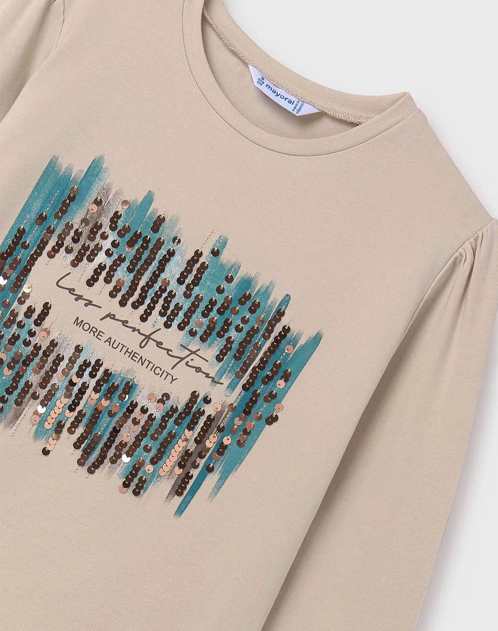 MAYORAL Μπλουζα μακρυμαν με πουλιες 07003-67 Biege φωτογραφία