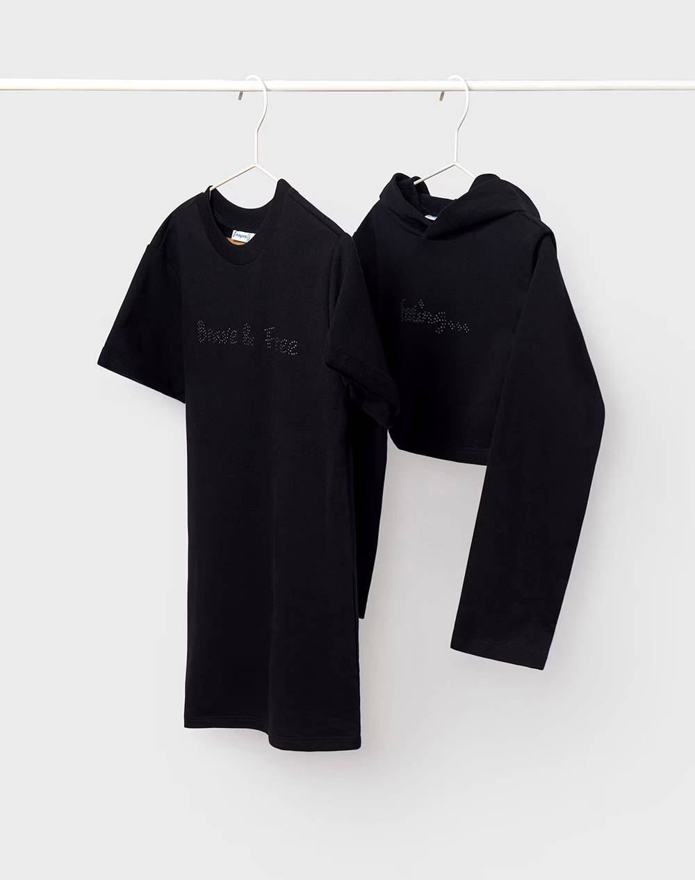 MAYORAL Φορεμα φουτερ με πουλοβερ 07986-34 Black