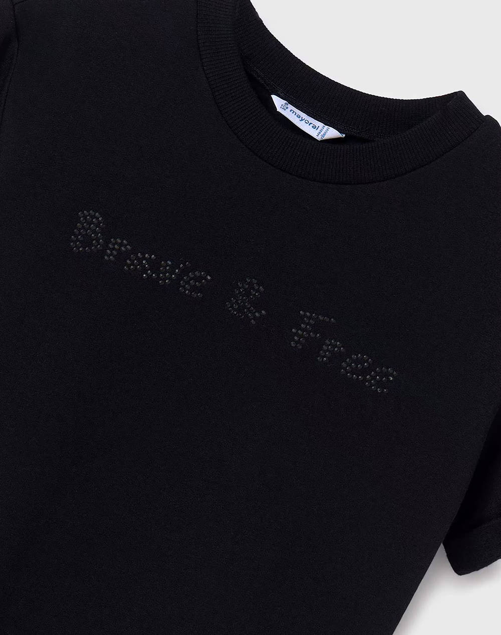 MAYORAL Φορεμα φουτερ με πουλοβερ 07986-34 Black φωτογραφία