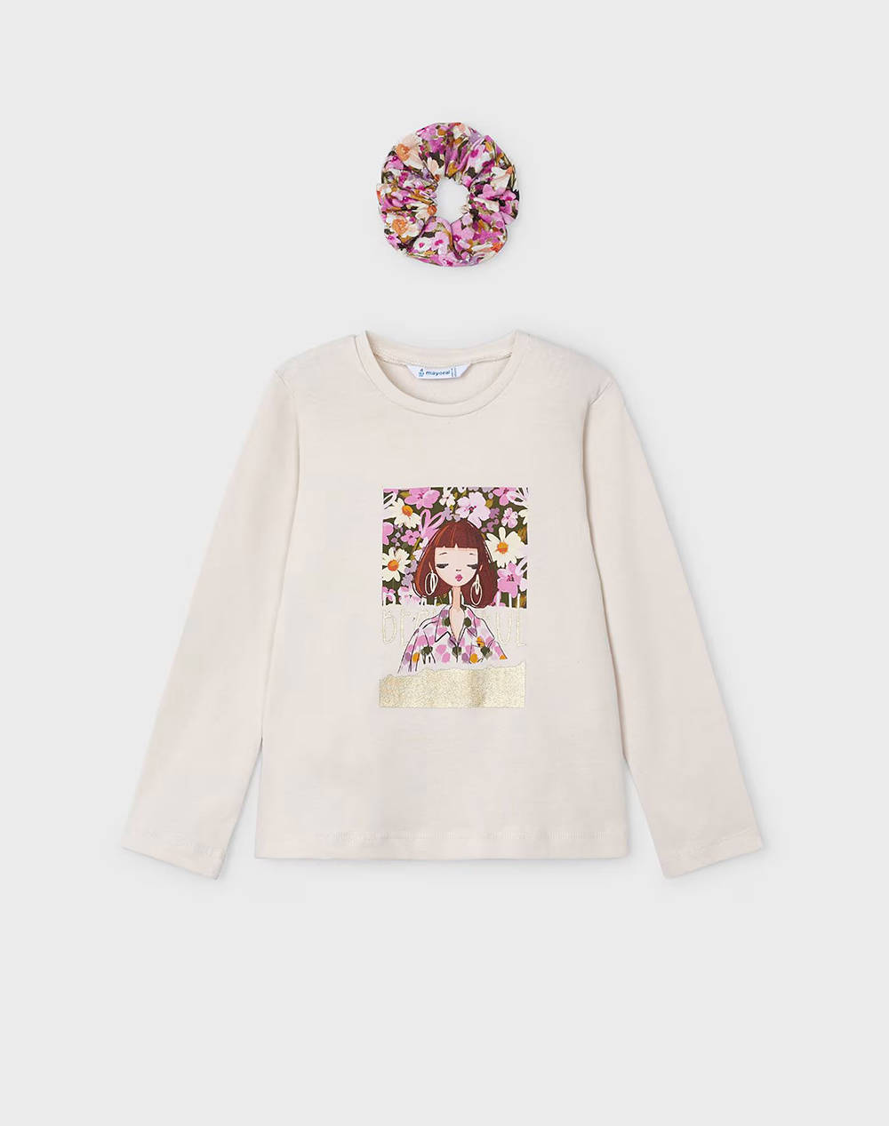 MAYORAL Μπλουζα μακρυμανικη λαστιχακι 04069-85 Ivory