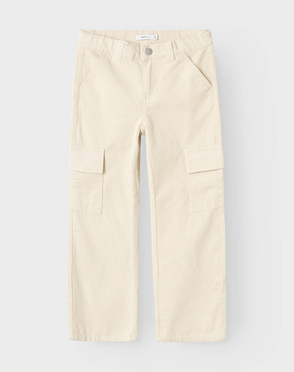 NAME IT NAME IT NKFBELLA WIDE CORD PANT 7299-CY 13232639-Summer Sand Ivory