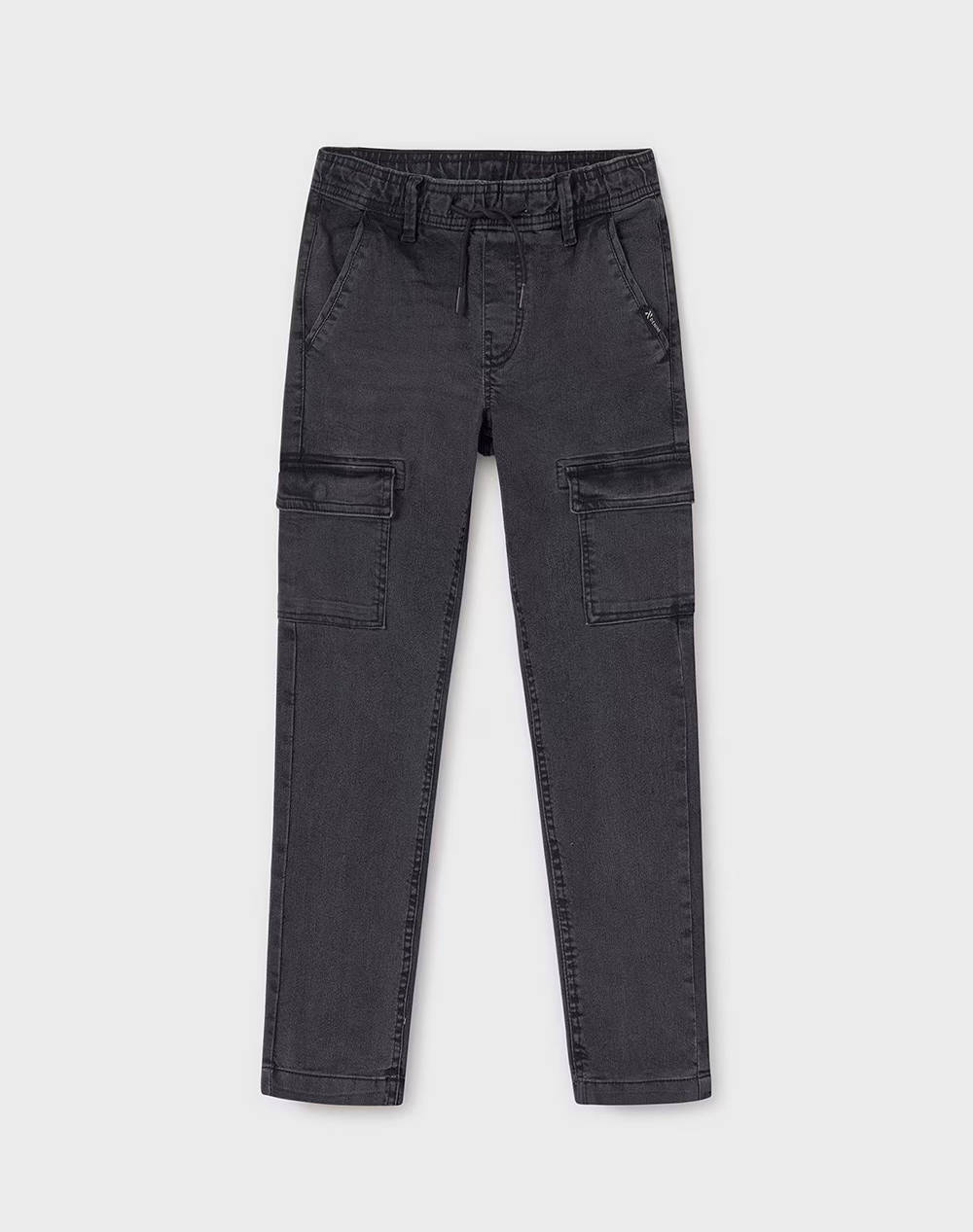 MAYORAL MAYORAL Παντελονι denim jogger cargo 07534-59 DarkGray