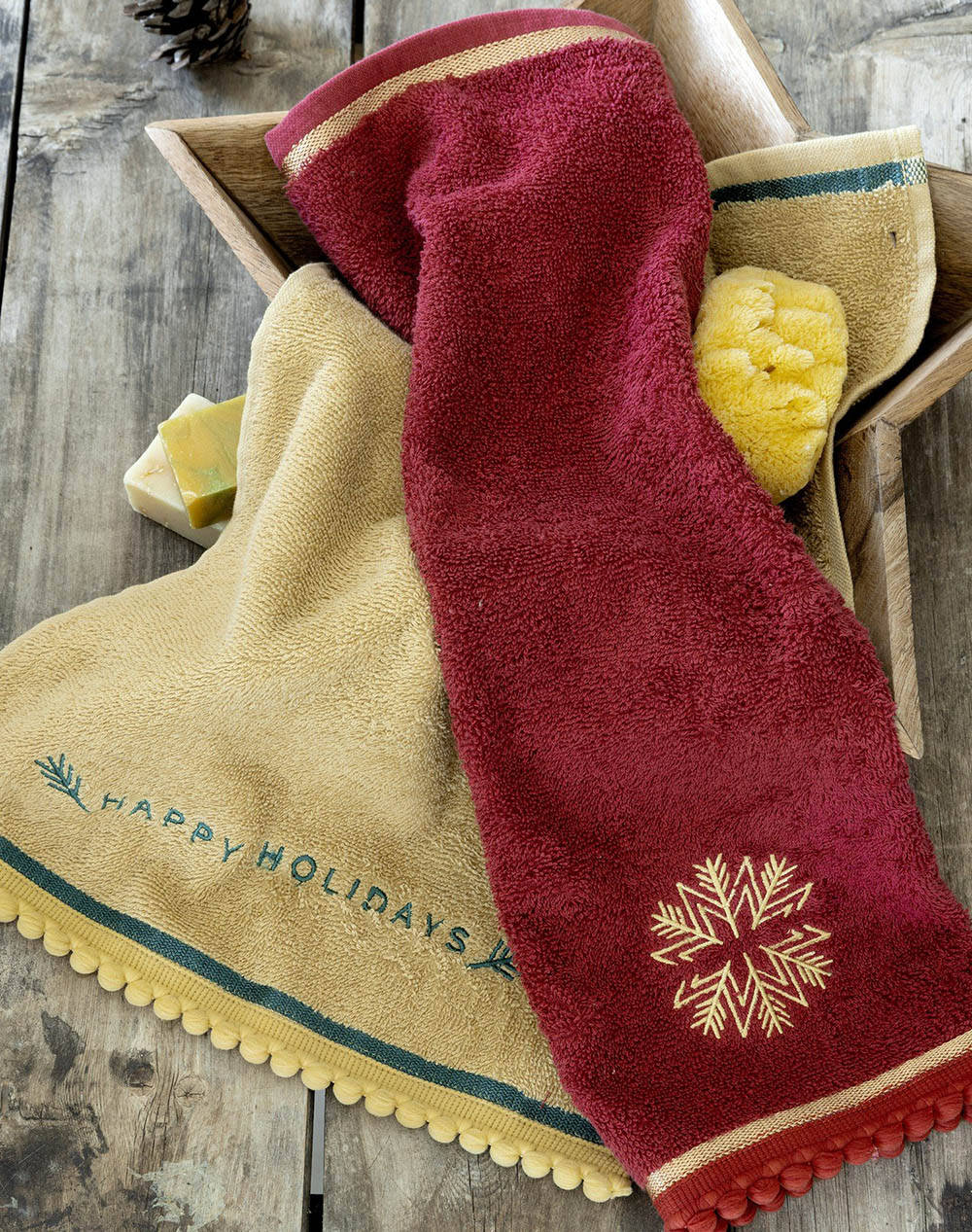 NIMA HOME NIMA Σετ Πετσέτες - Happy Holidays (Διαστάσεις: 2 x 30x50 εκ.) N34085