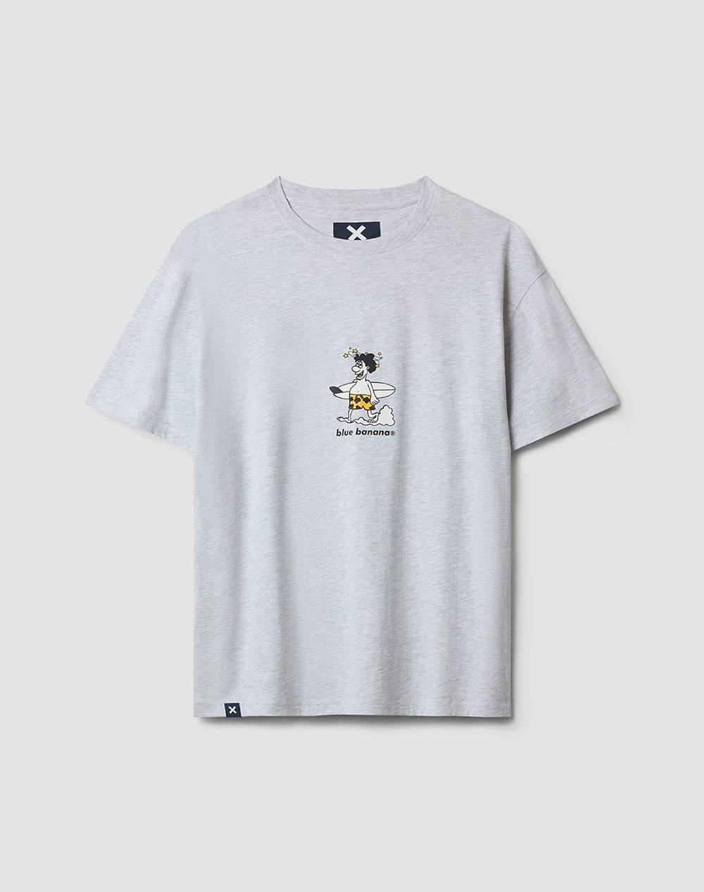 BLUE BANANA BLUE BANANA LIGHT GREY MELANGE WIPEOUT TEE / ΚΟΝΤΟΜΑΝΙΚΟ 141930-X49 LightGray