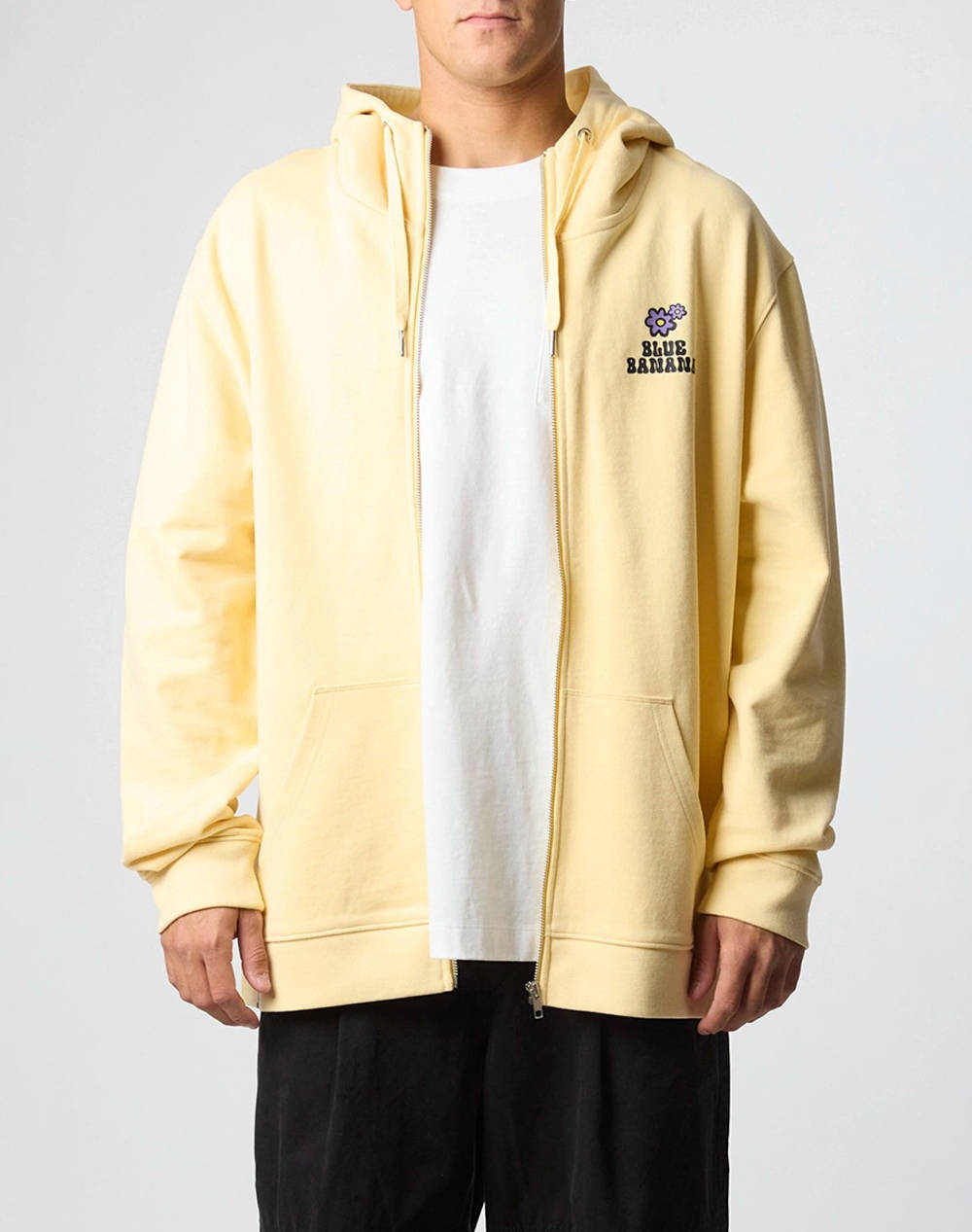 BLUE BANANA LIGHT YELLOW HARDY FULL ZIP HOODIE / ΦΟΥΤΕΡ ΜΕ ΦΕΡ 141975-3D8 Yellow φωτογραφία