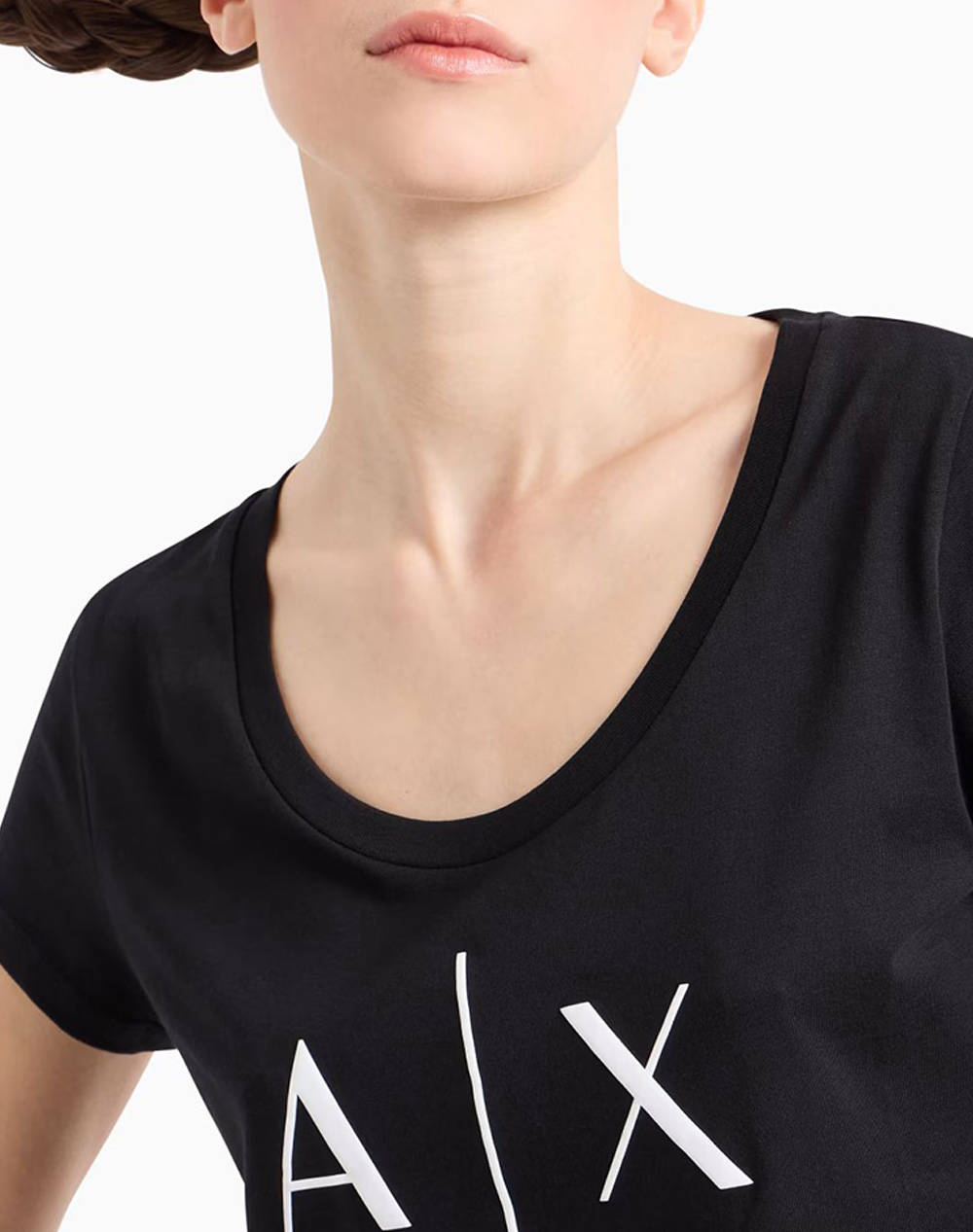 Armani Exchange T-Shirt 8Nyt70Yj16Z-1200 Black Γυναικεία ρούχα μπλούζες Τ-Shirt Politikos Shop Πολιτικός