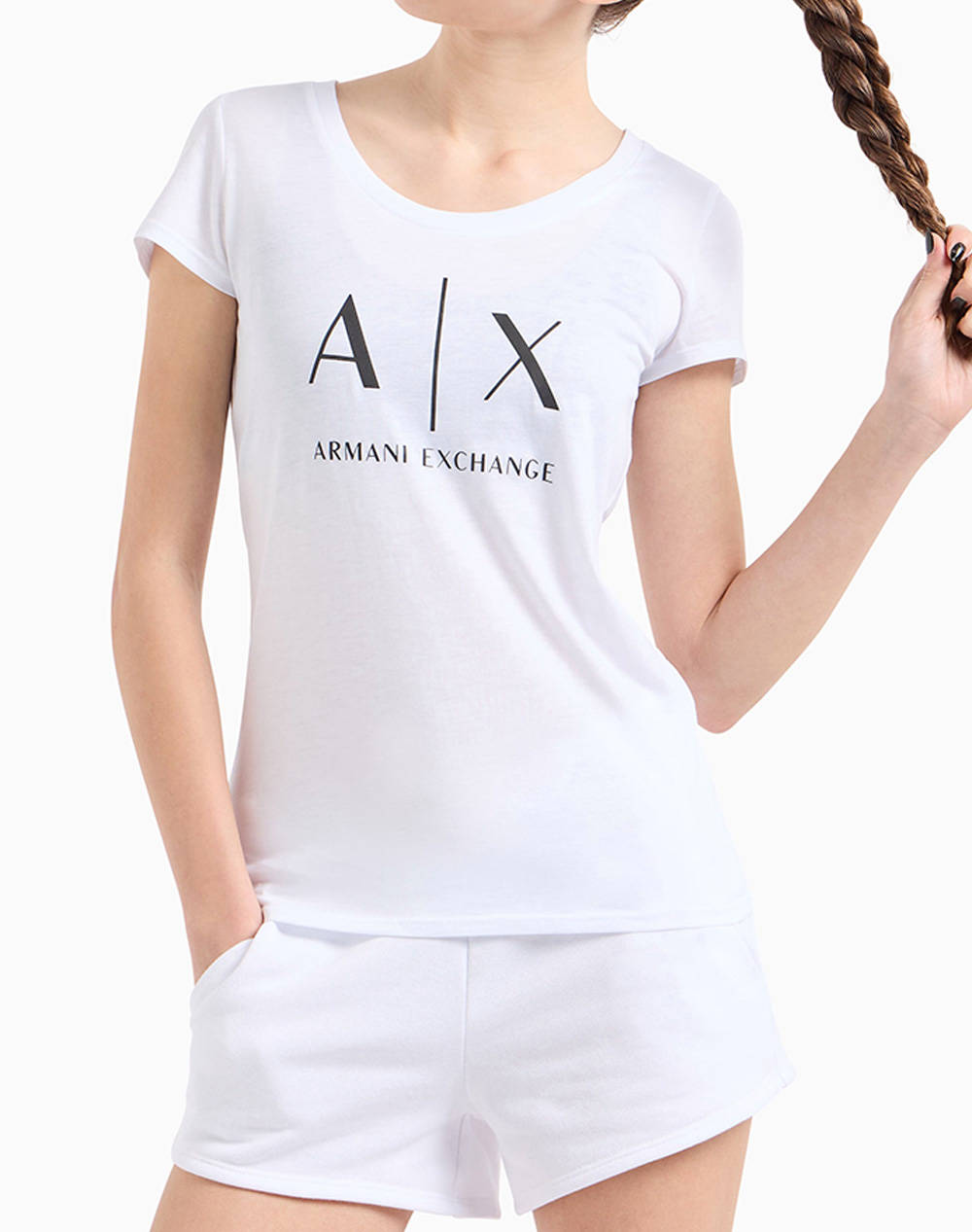 ARMANI EXCHANGE ARMANI EXCHANGE T-SHIRT 8NYT70YJ16Z-1000 White