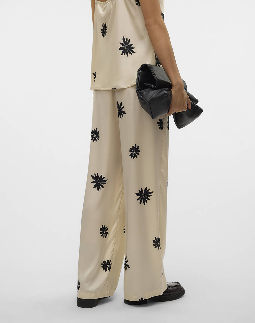 AWARE BY VERO MODA VMROE MW LOOSE PANTS VMA 10328712-BirchNOMAPRINT Biege φωτογραφία