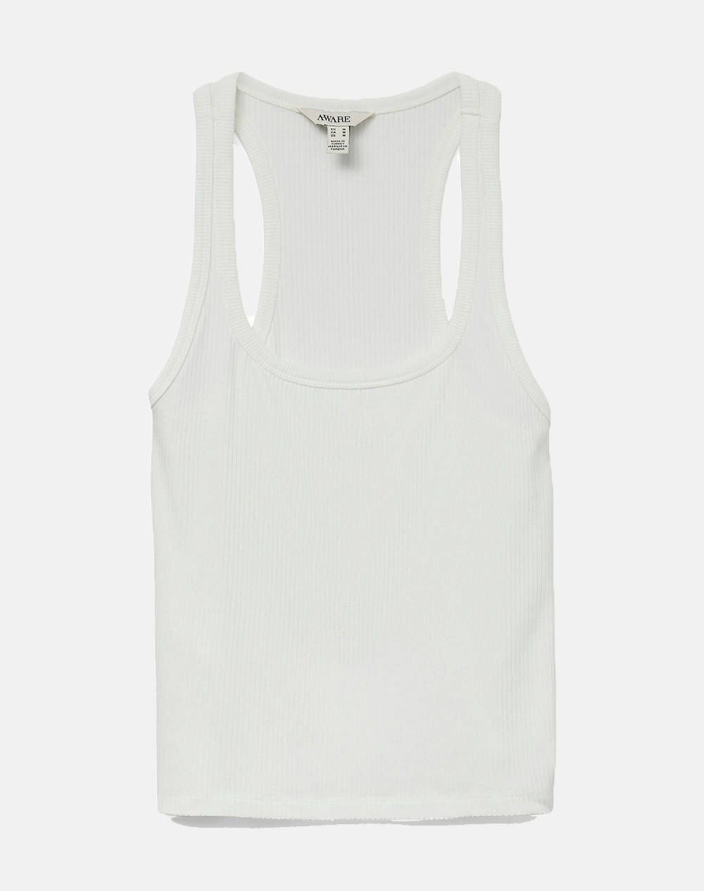 AWARE BY VERO MODA AWARE BY VERO MODA VMRAECHEL U-NECK TANK TOP VMA 10328529-Snow White White