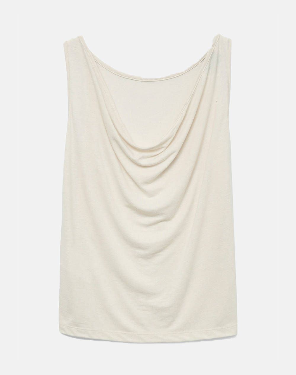 AWARE BY VERO MODA VMPALOMA SL O-NECK TOP VMA 10326574-Oatmeal Ecru φωτογραφία