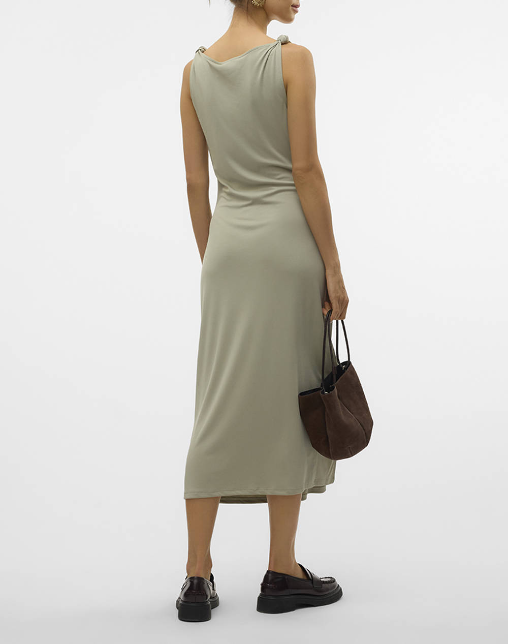 AWARE BY VERO MODA BOATNECK CALF DRESS VMA 10329970-SEAGRASS LightSeaGreen φωτογραφία