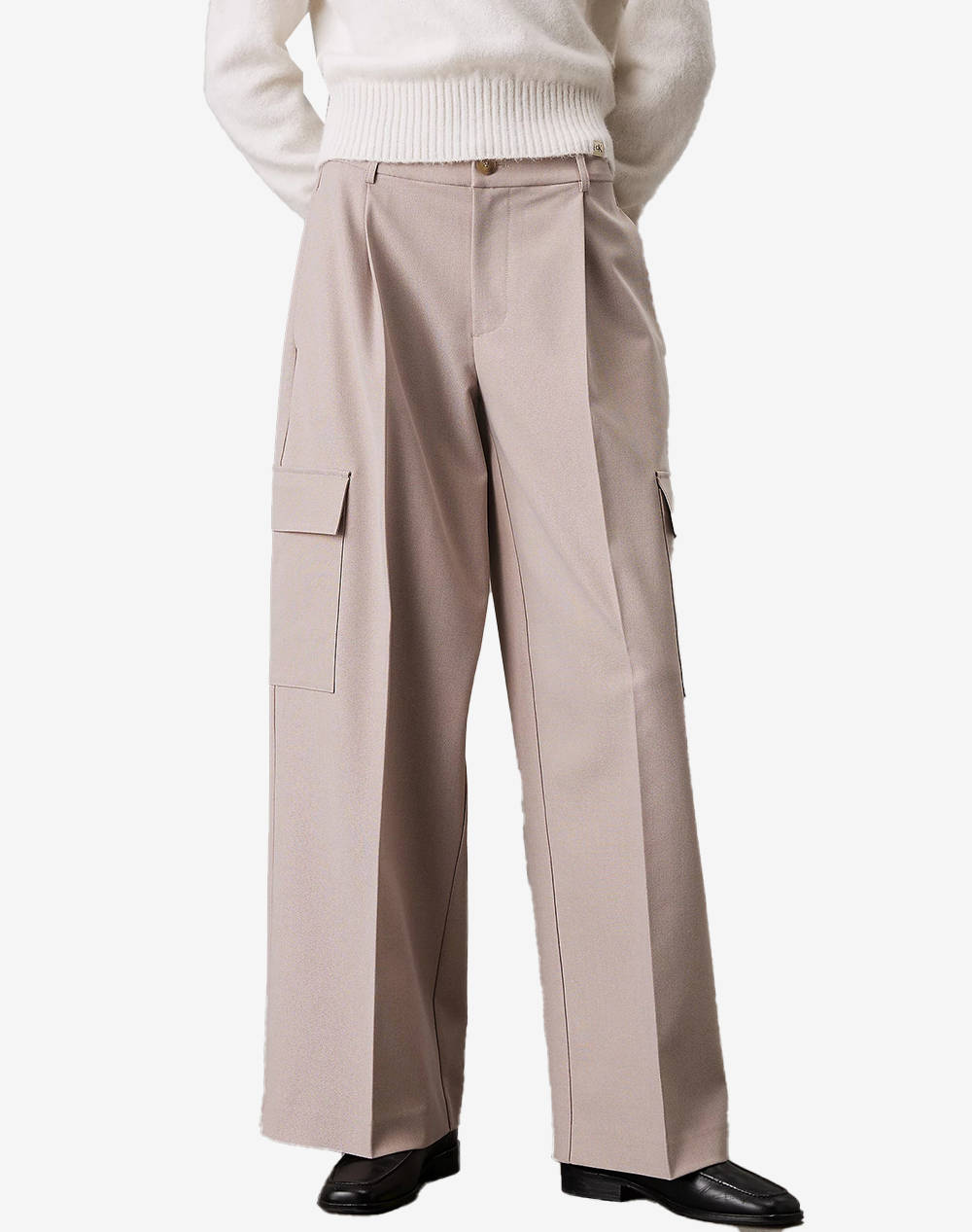 CALVIN KLEIN CALVIN KLEIN JEANS RELAXED LEG TAILORED PANT J20J224848-HH9NI Gray