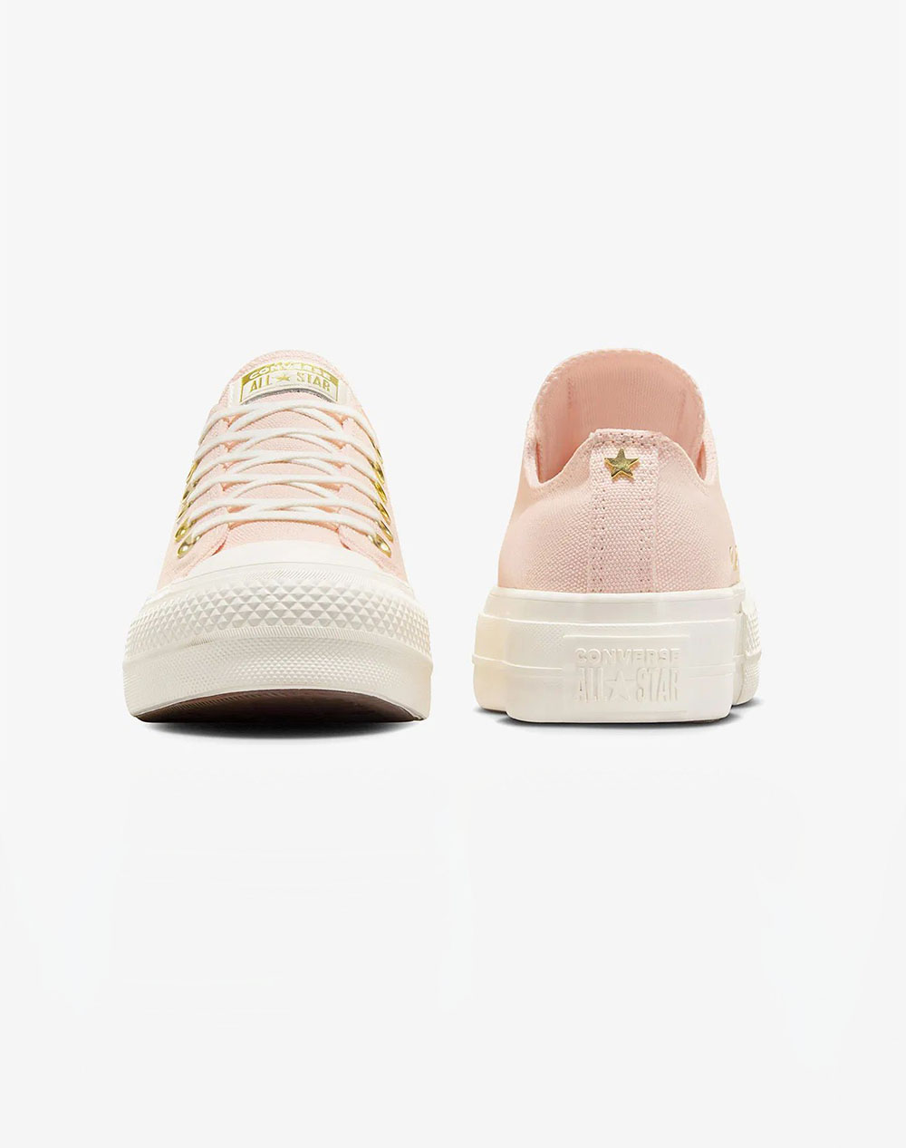 Converse Chuck Taylor All Star Lift Platform Gold A12584C-691 Lightcoral Γυναικεία παπούτσια Sneakers Politikos Shop Πολιτικός