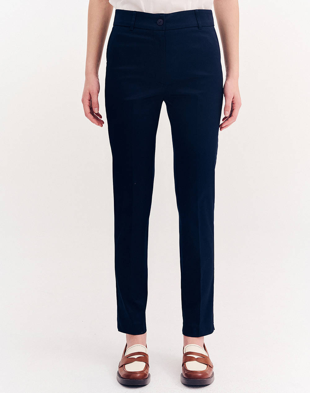 FOREL FOREL Παντελόνι cigarette καπαρντίνα 080.20.01.080-ΜΠΛΕ DarkBlue