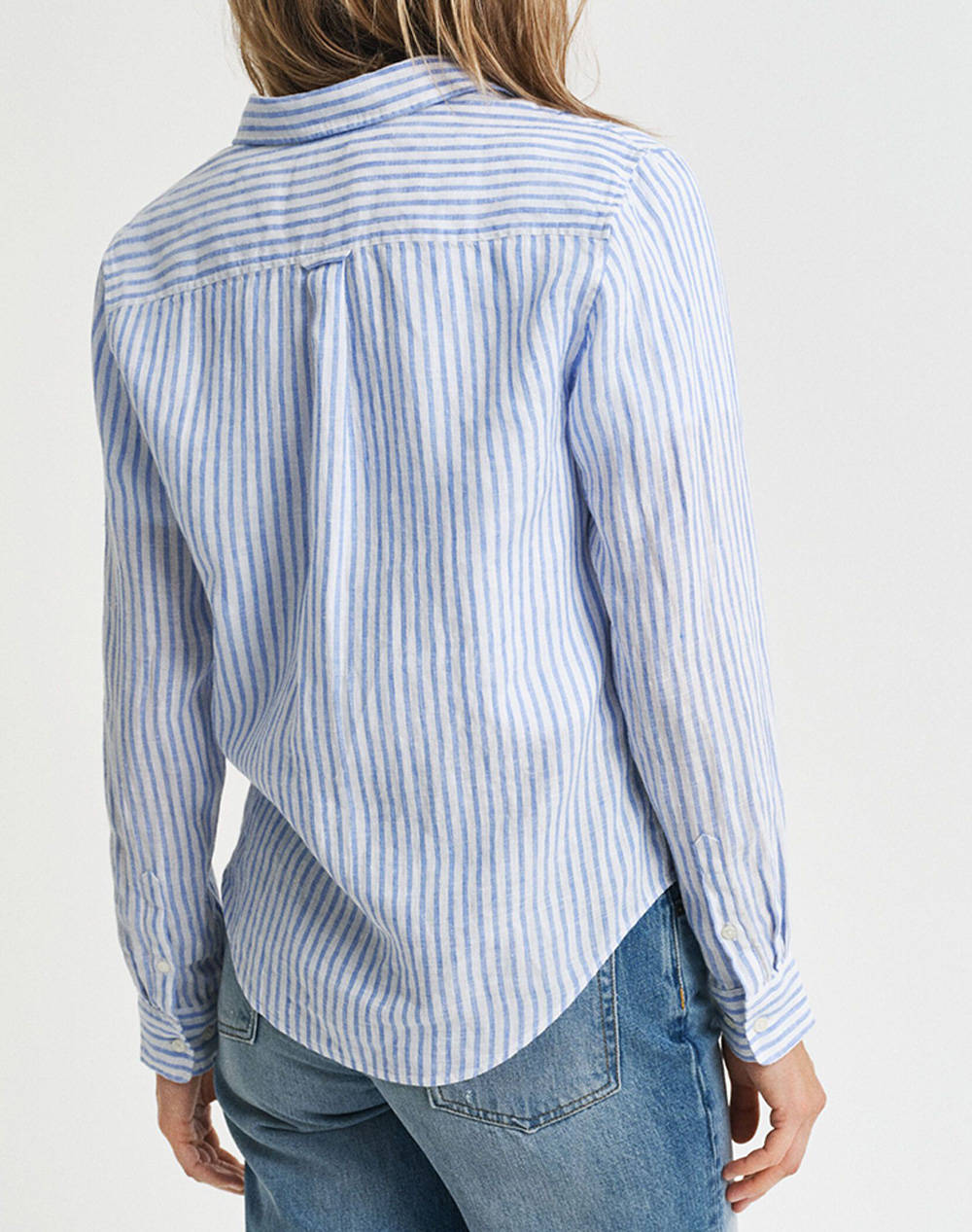 GANT ΠΟΥΚΑΜΙΣΟ ΜΜ REG LINEN STRIPED SHIRT 3GW4300481-419 Blue φωτογραφία