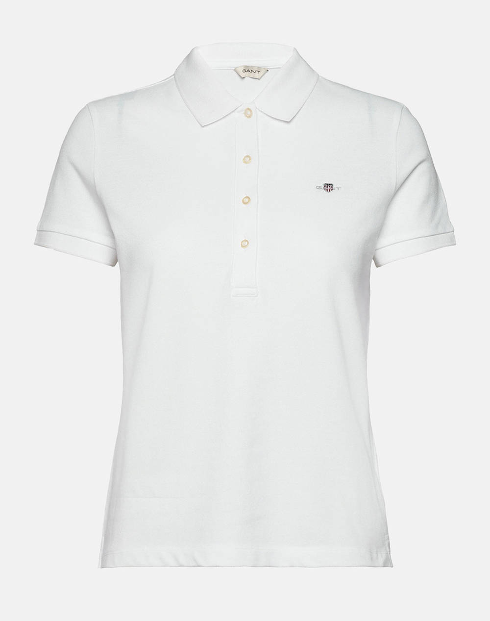 GANT GANT ΜΠΛΟΥΖΑ ΚΜ SLIM SHEILD CAP SLEEVE PIQUE POLO 3GW4200870-110 White