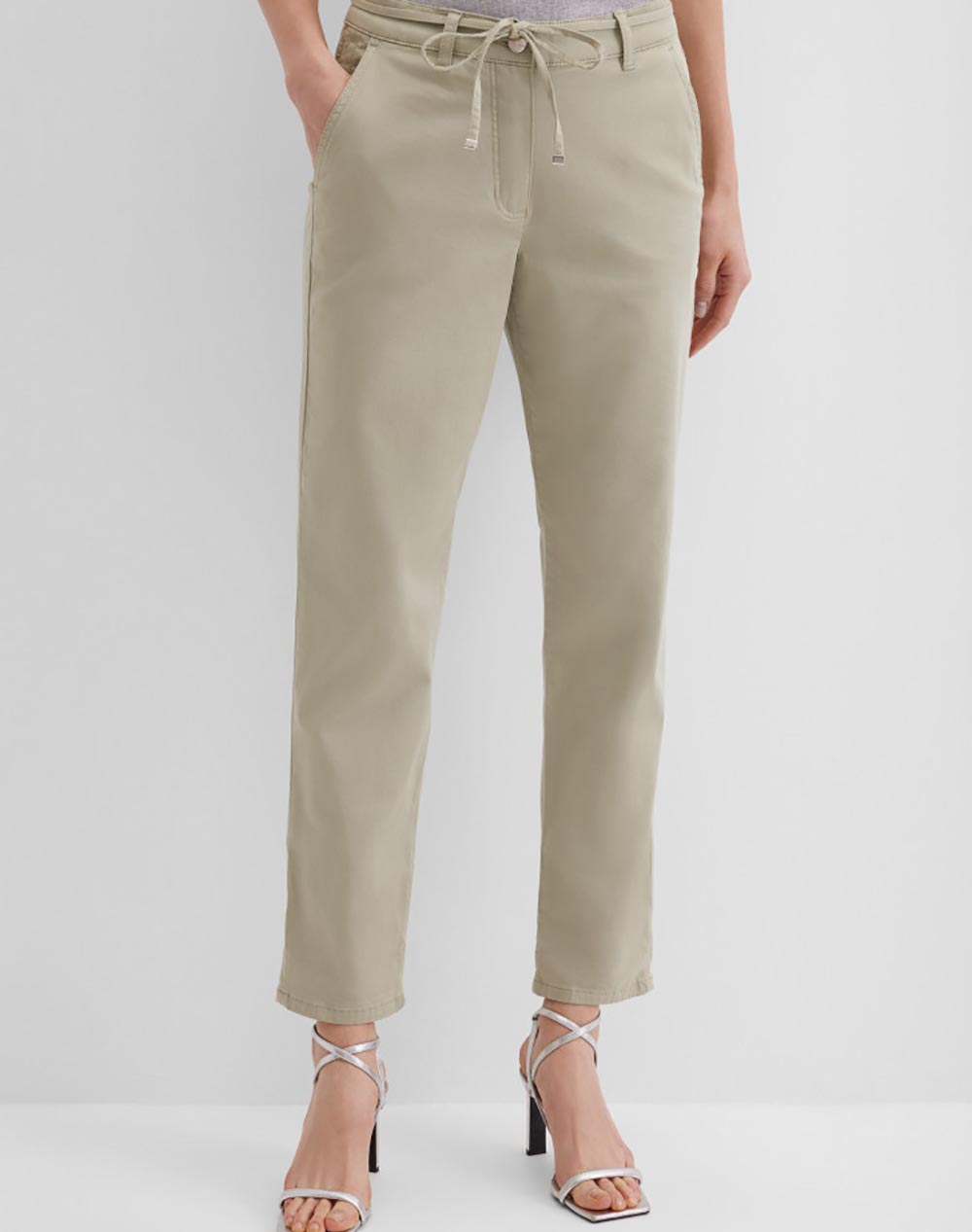 GERRY WEBER PANT LEISURE CROPPED 925045-66933-50956 Khaki