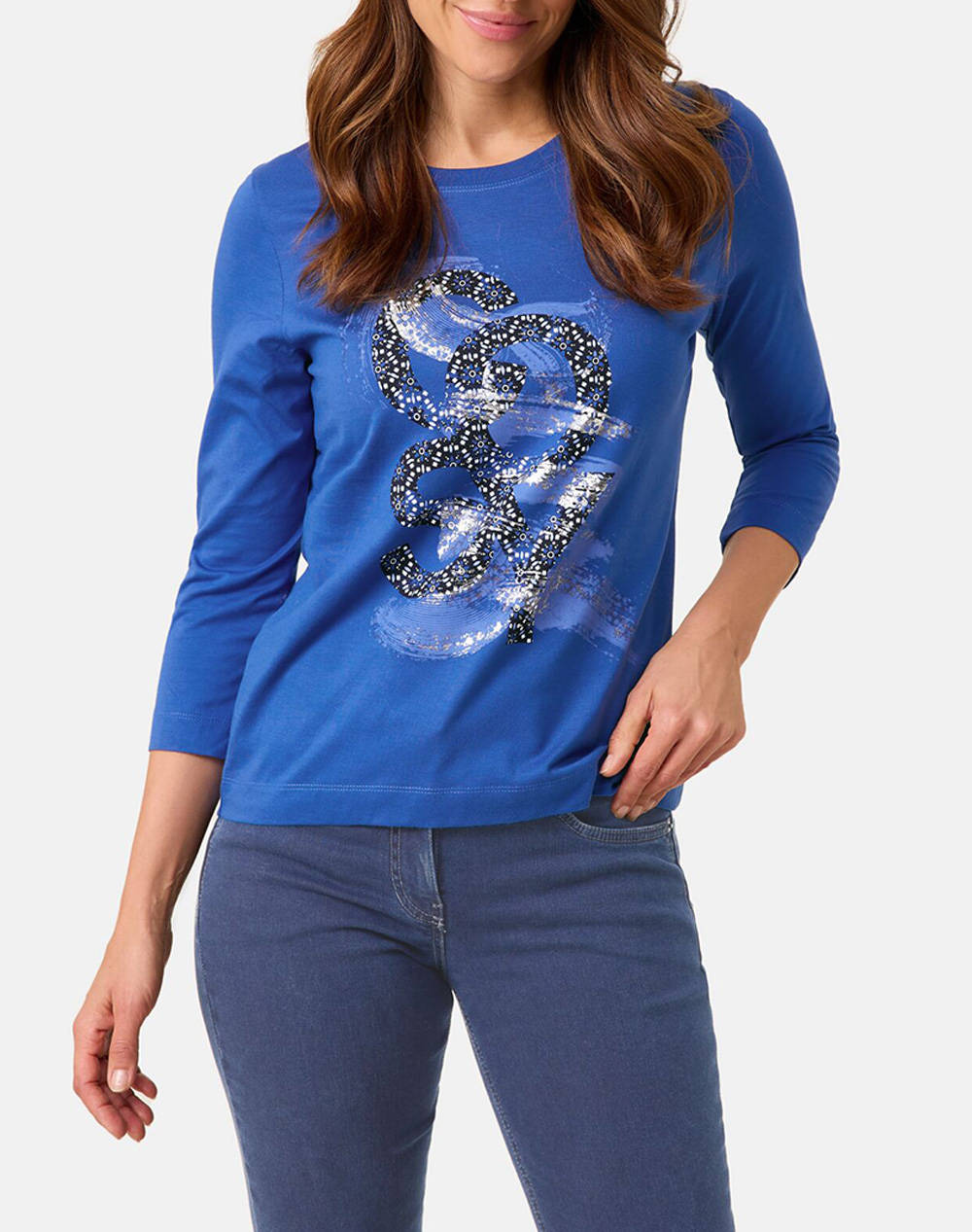 GERRY WEBER GERRY WEBER T-SHIRT 3/4 SLEEVE 570262-35038-08003 Blue