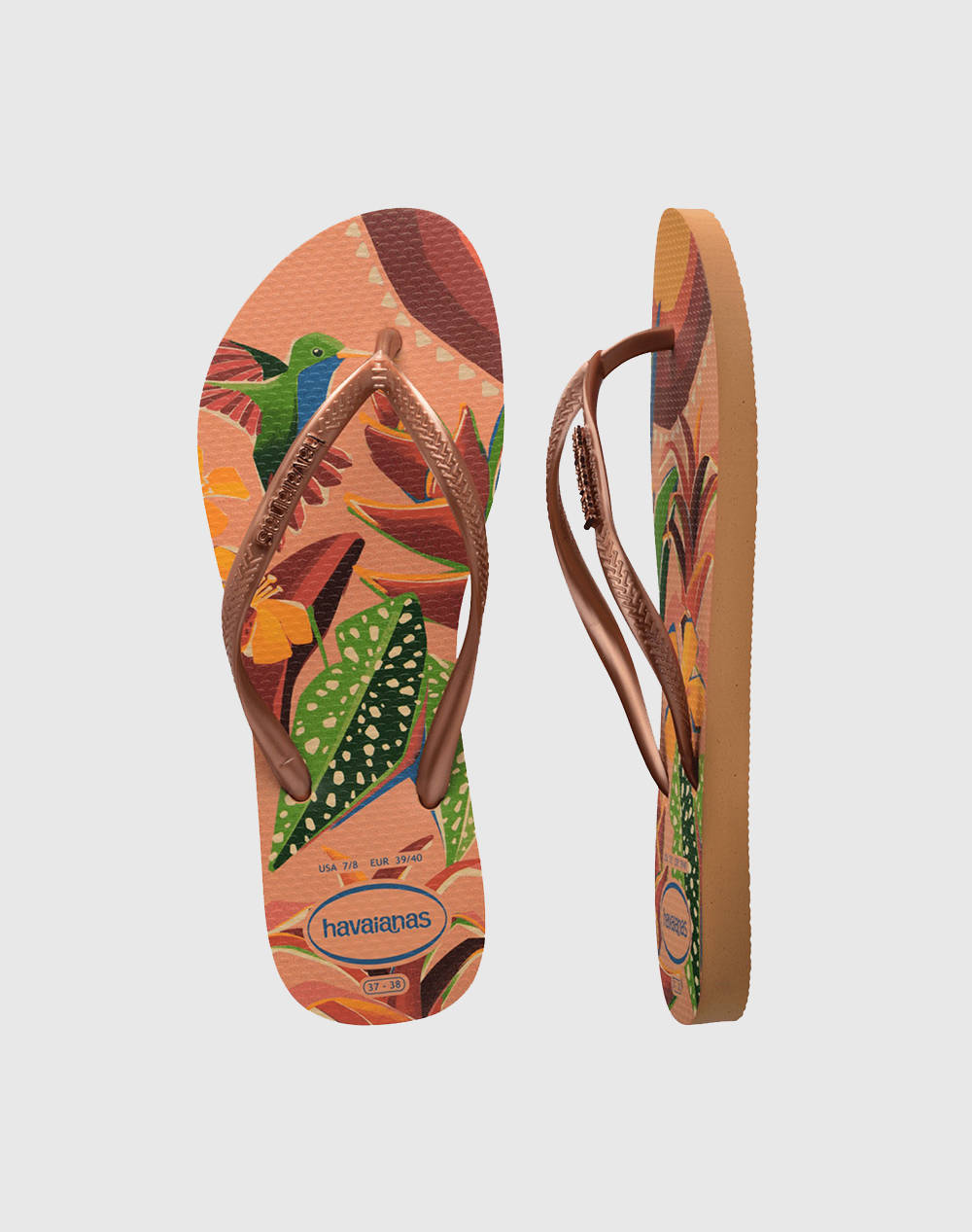 HAVAIANAS SLIM TROPICAL 4122111-0027 Orange φωτογραφία