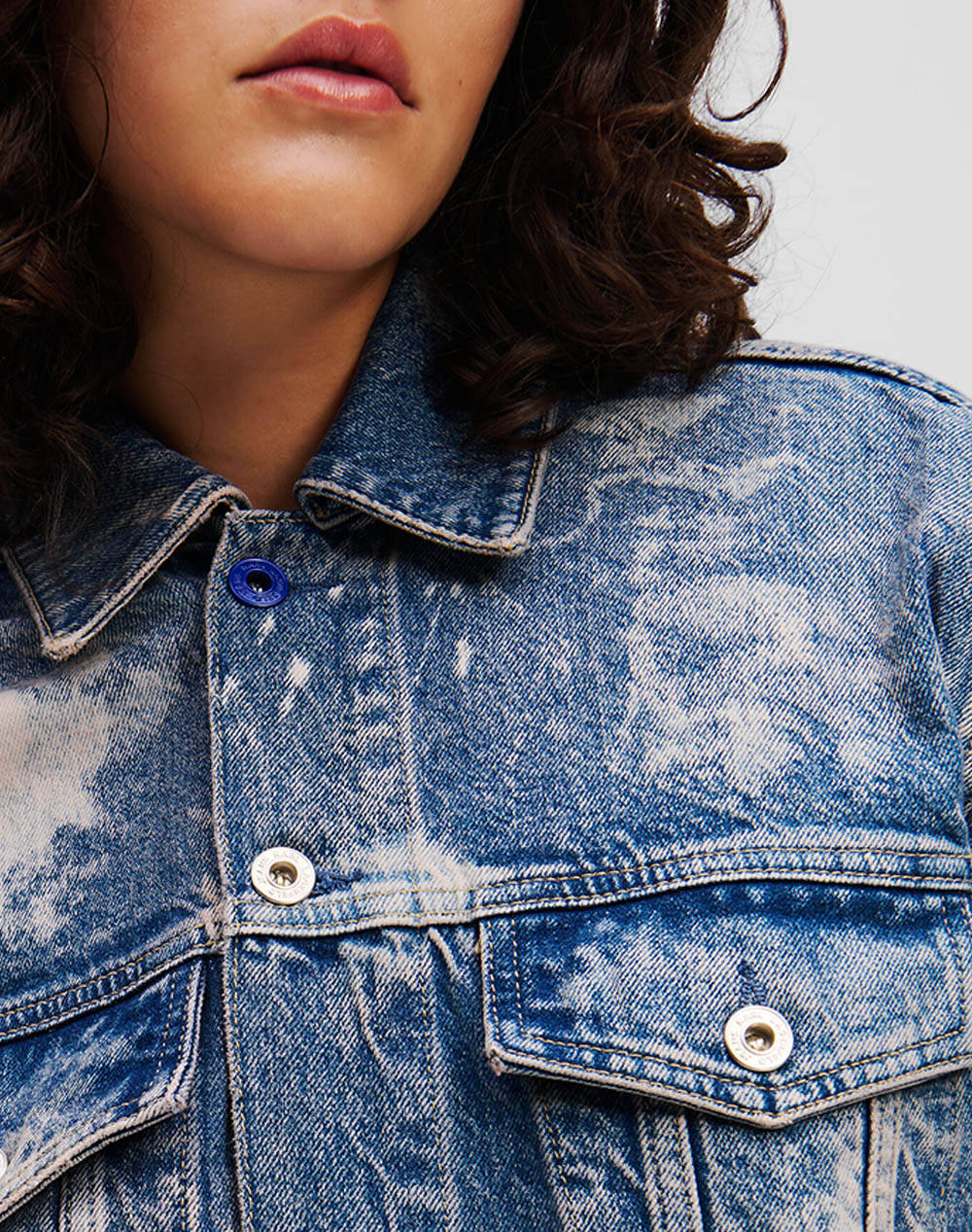 Karl Lagerfeld Jeans Klj Relaxed Logo Denim Jacket A1W14014-1Mw Denimblue Γυναικεία ρούχα Πανωφορια μπουφάν Politikos Shop Πολιτικός